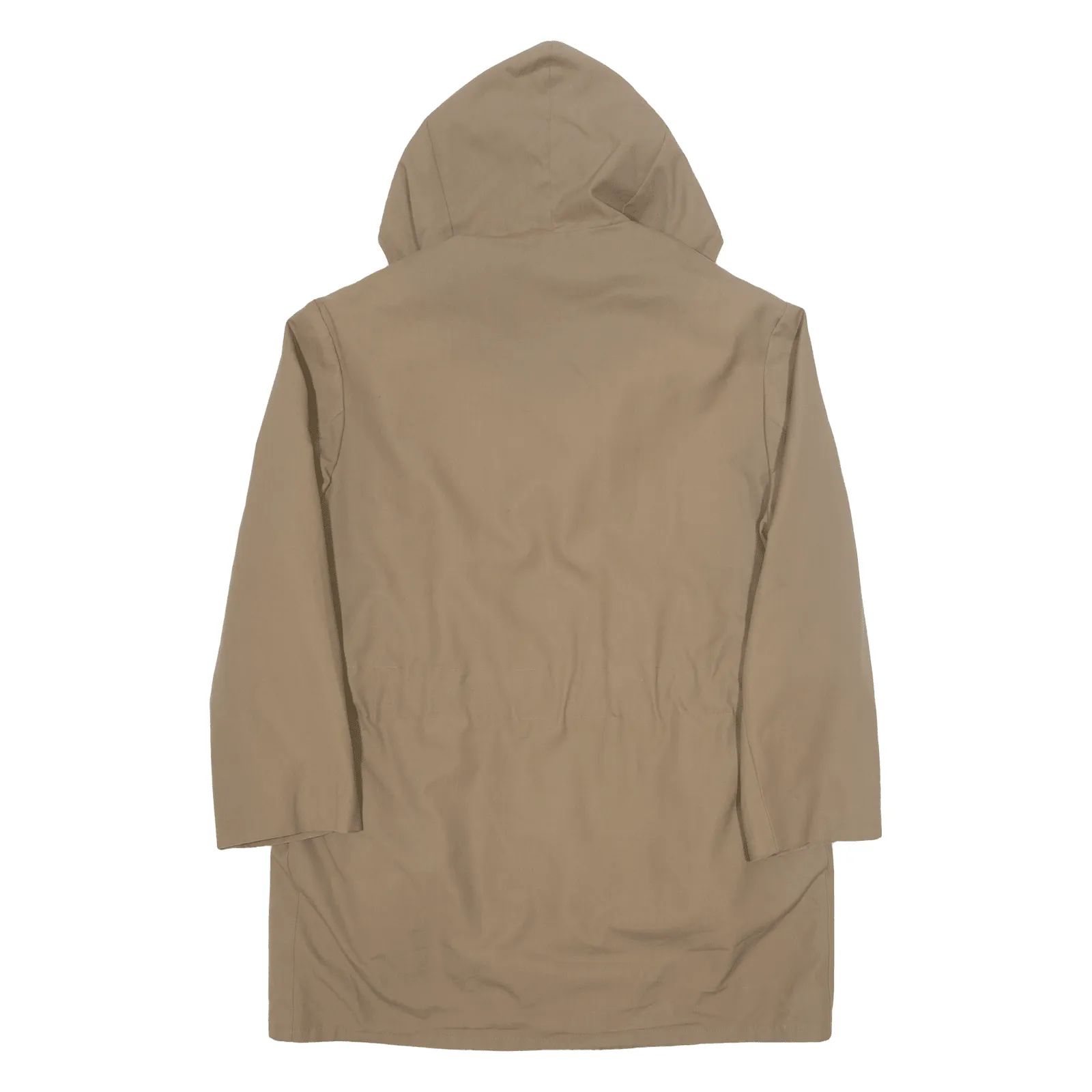 ACRYLIC PILE Sherpa Lined Mens Trench Coat Brown Hooded M