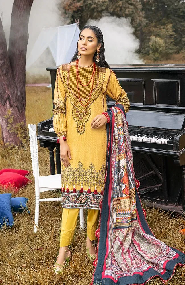 Al Zohaib Wintry Breeze Embroidered Winter Collection with Shawl – WB21-01