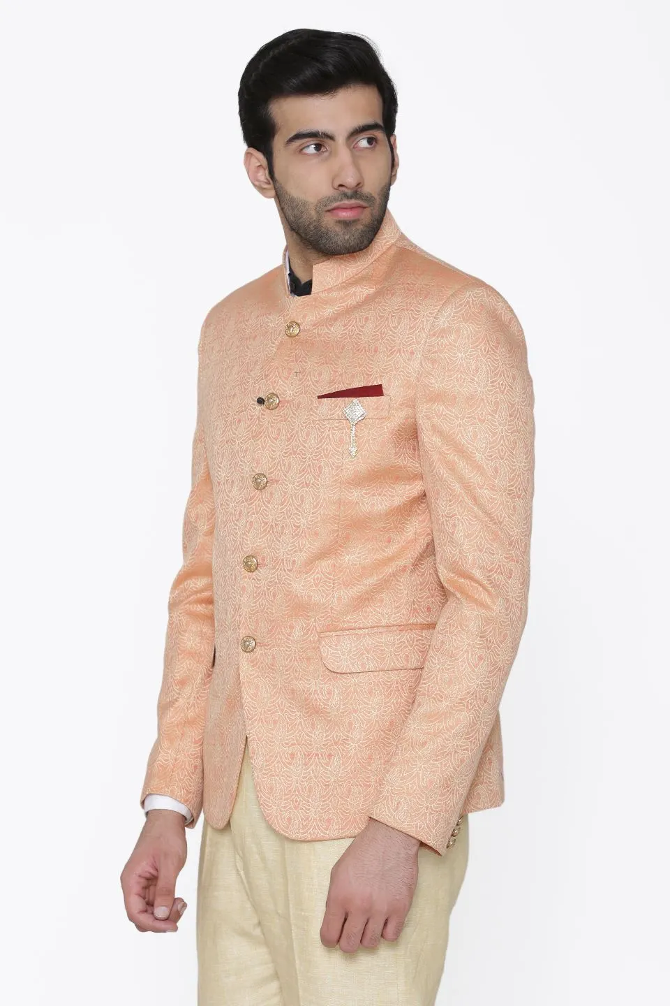 Banarsi Rayon Cotton Cotton Pink Blazer