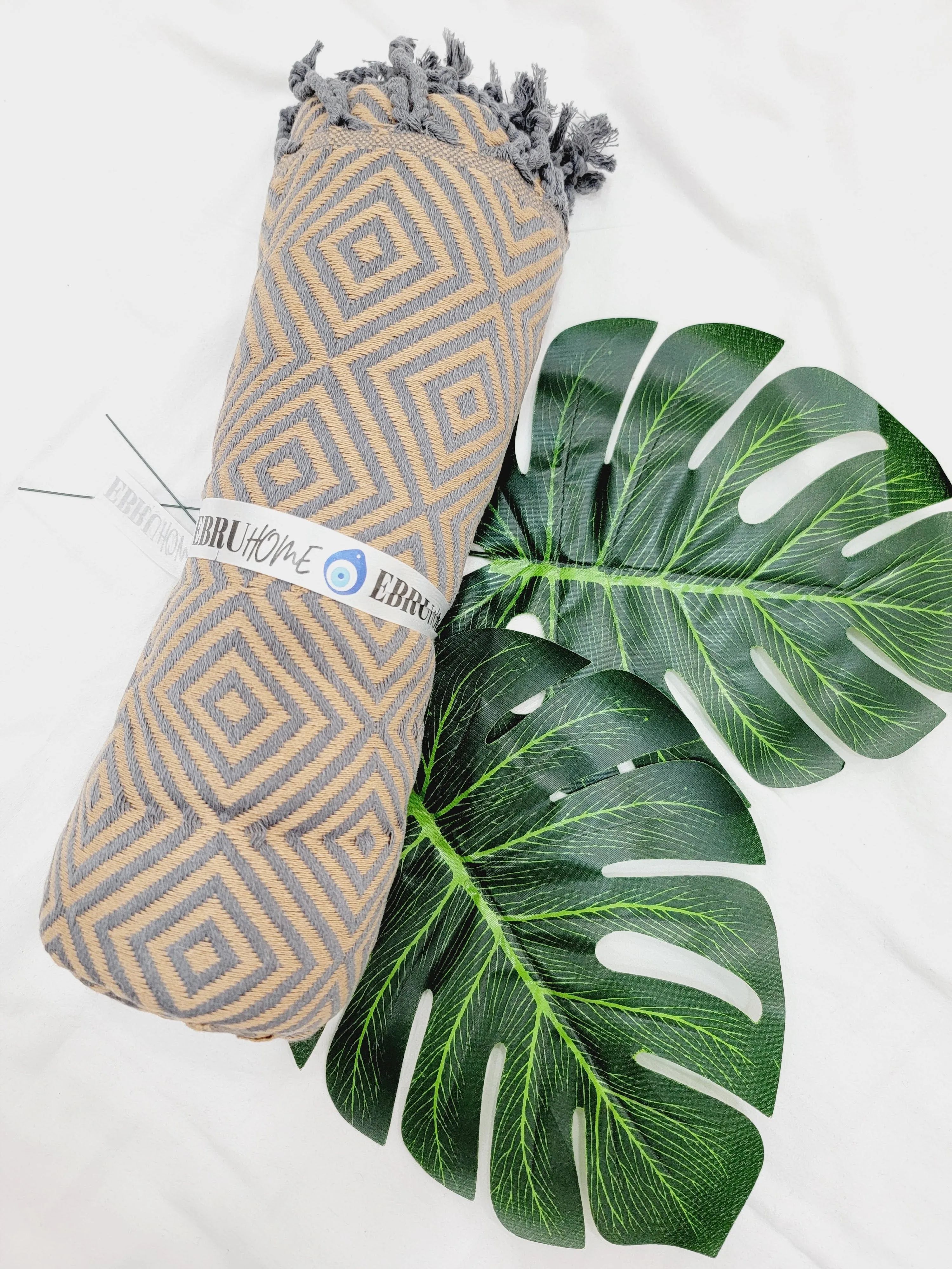 Beach/Bath Sand Free Towels-Easy Carry Quick Dry Thin Towel - Golden by EBRU Home