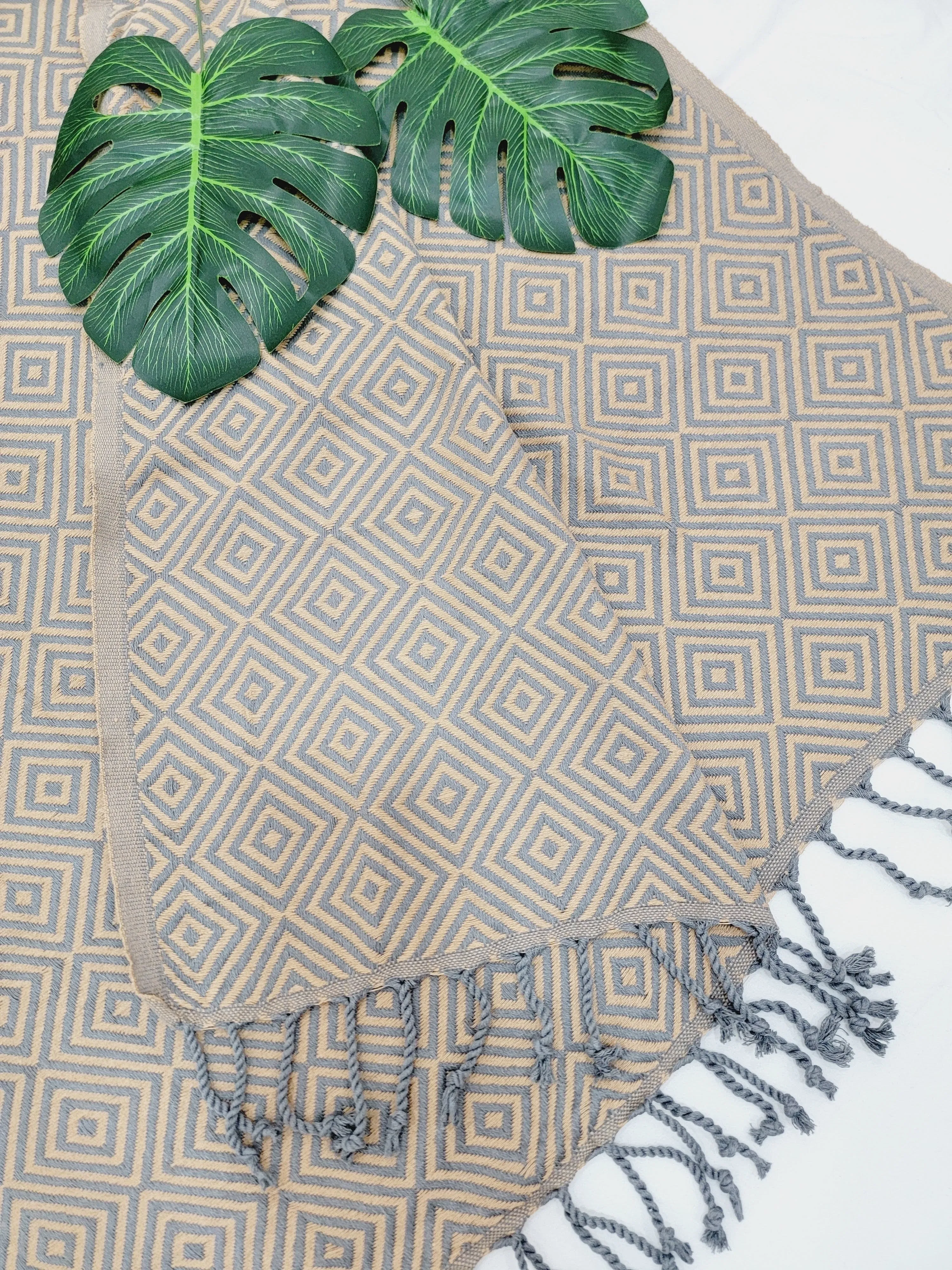 Beach/Bath Sand Free Towels-Easy Carry Quick Dry Thin Towel - Golden by EBRU Home