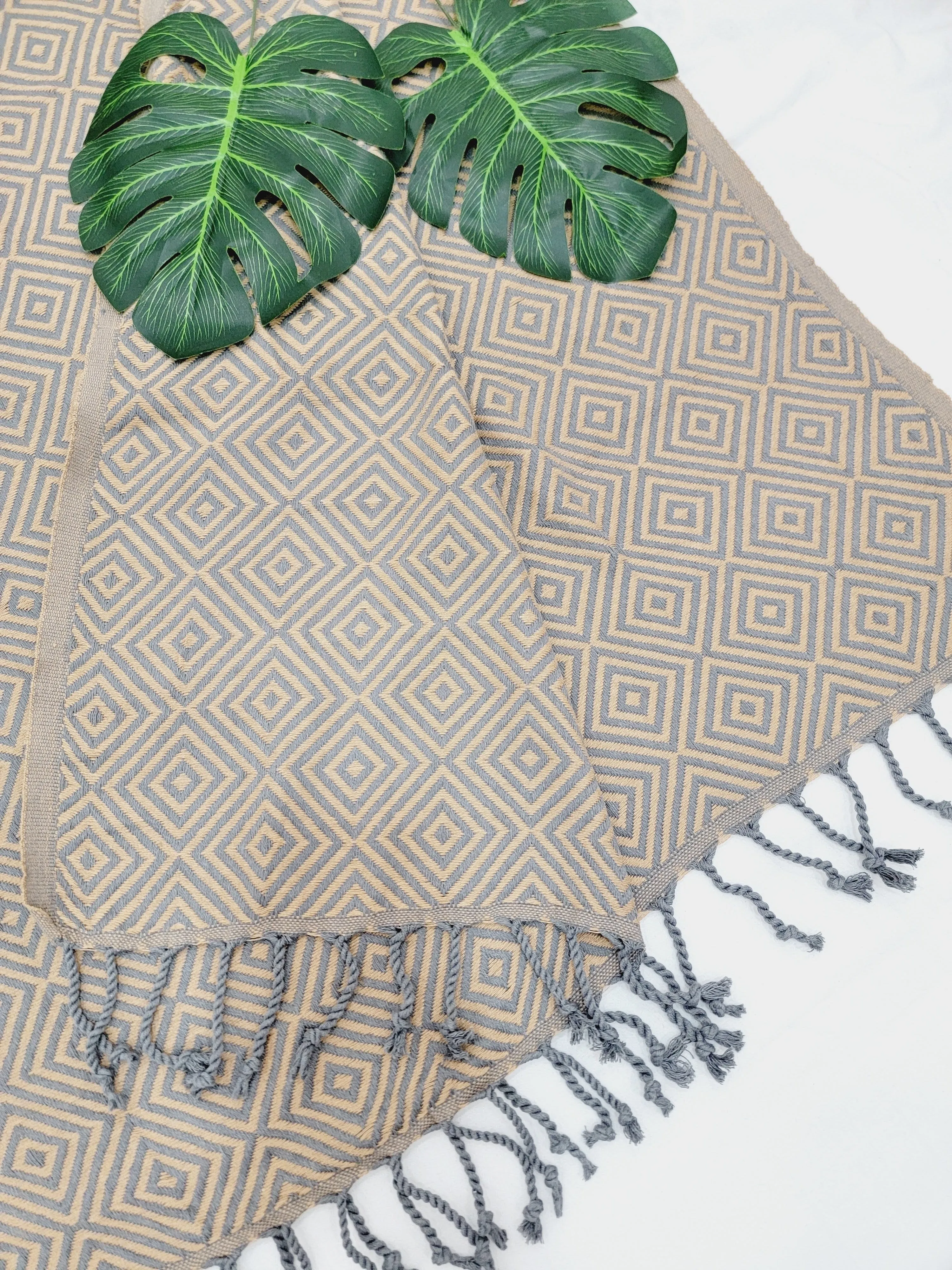 Beach/Bath Sand Free Towels-Easy Carry Quick Dry Thin Towel - Golden by EBRU Home