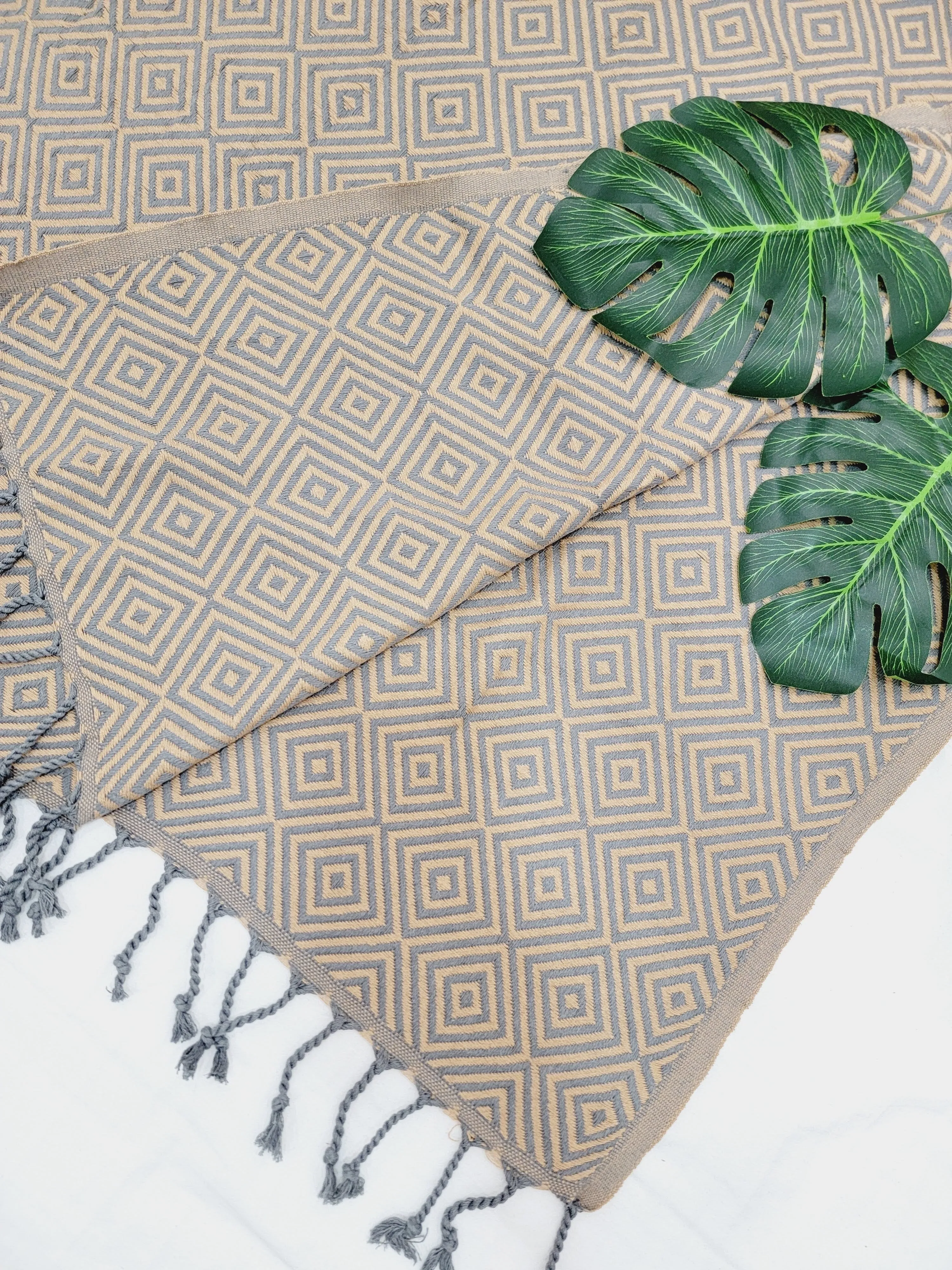 Beach/Bath Sand Free Towels-Easy Carry Quick Dry Thin Towel - Golden by EBRU Home