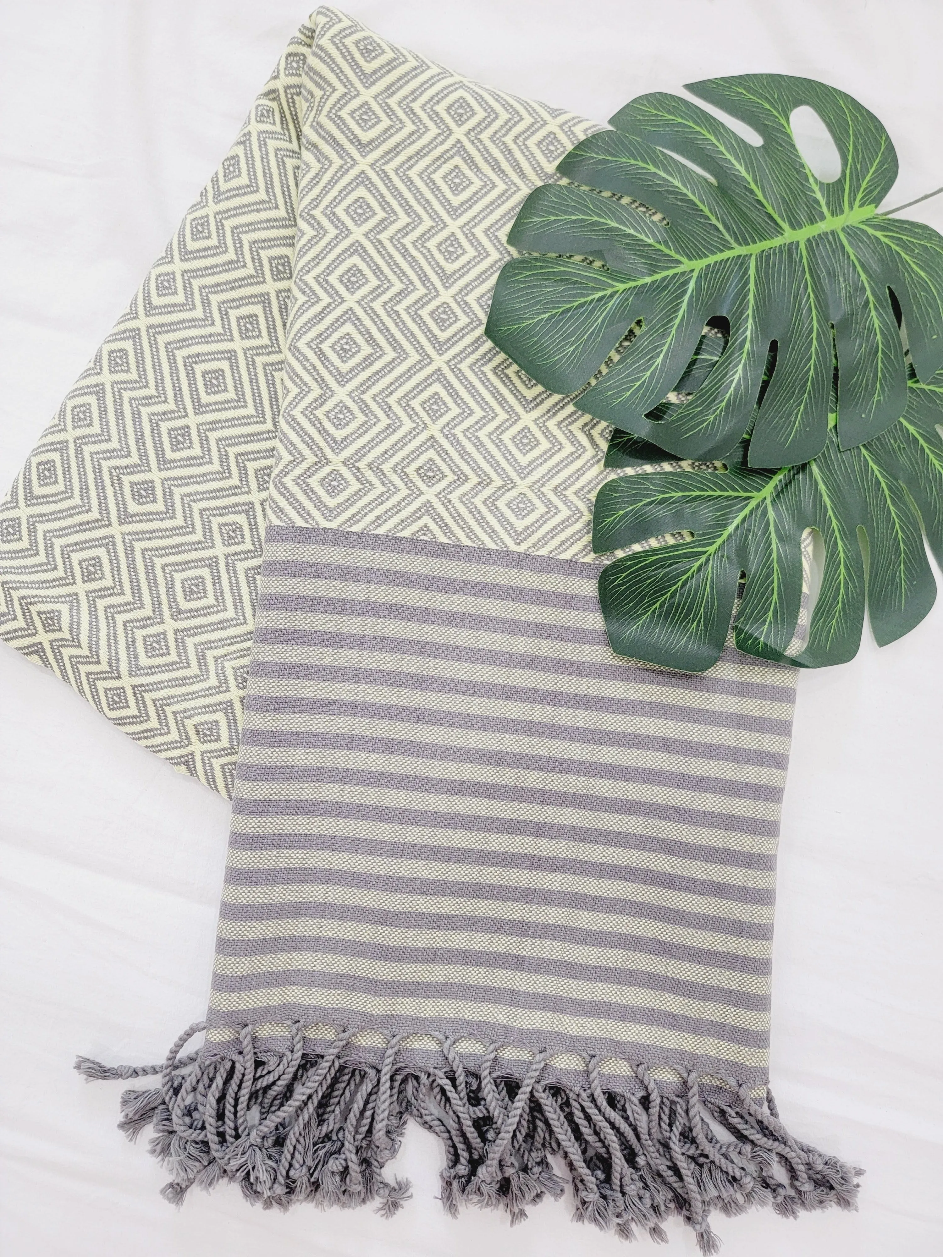 Beach/Bath Sand Free Towels-Easy Carry Quick Dry Thin Towel - Lemon by EBRU Home