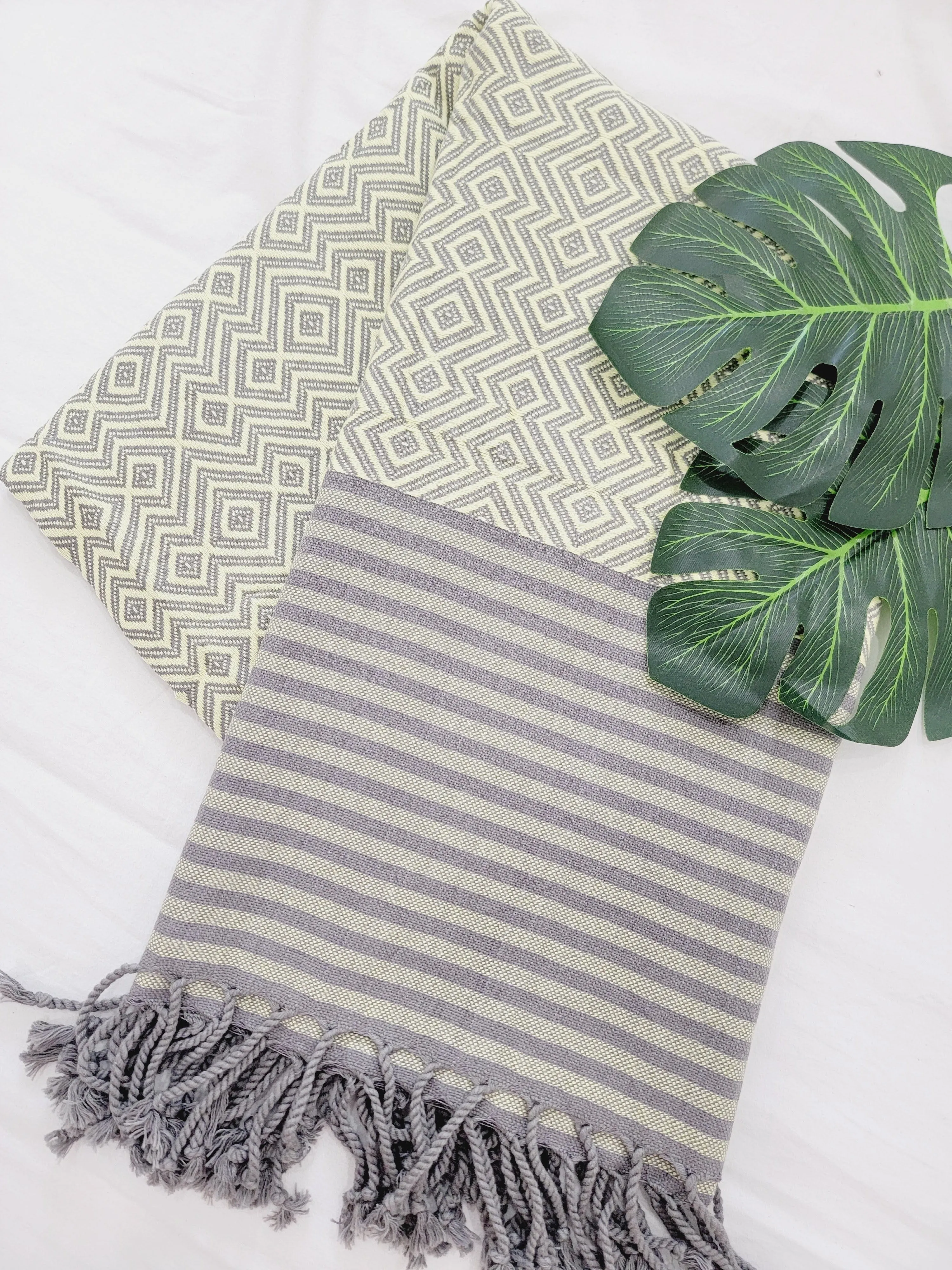 Beach/Bath Sand Free Towels-Easy Carry Quick Dry Thin Towel - Lemon by EBRU Home