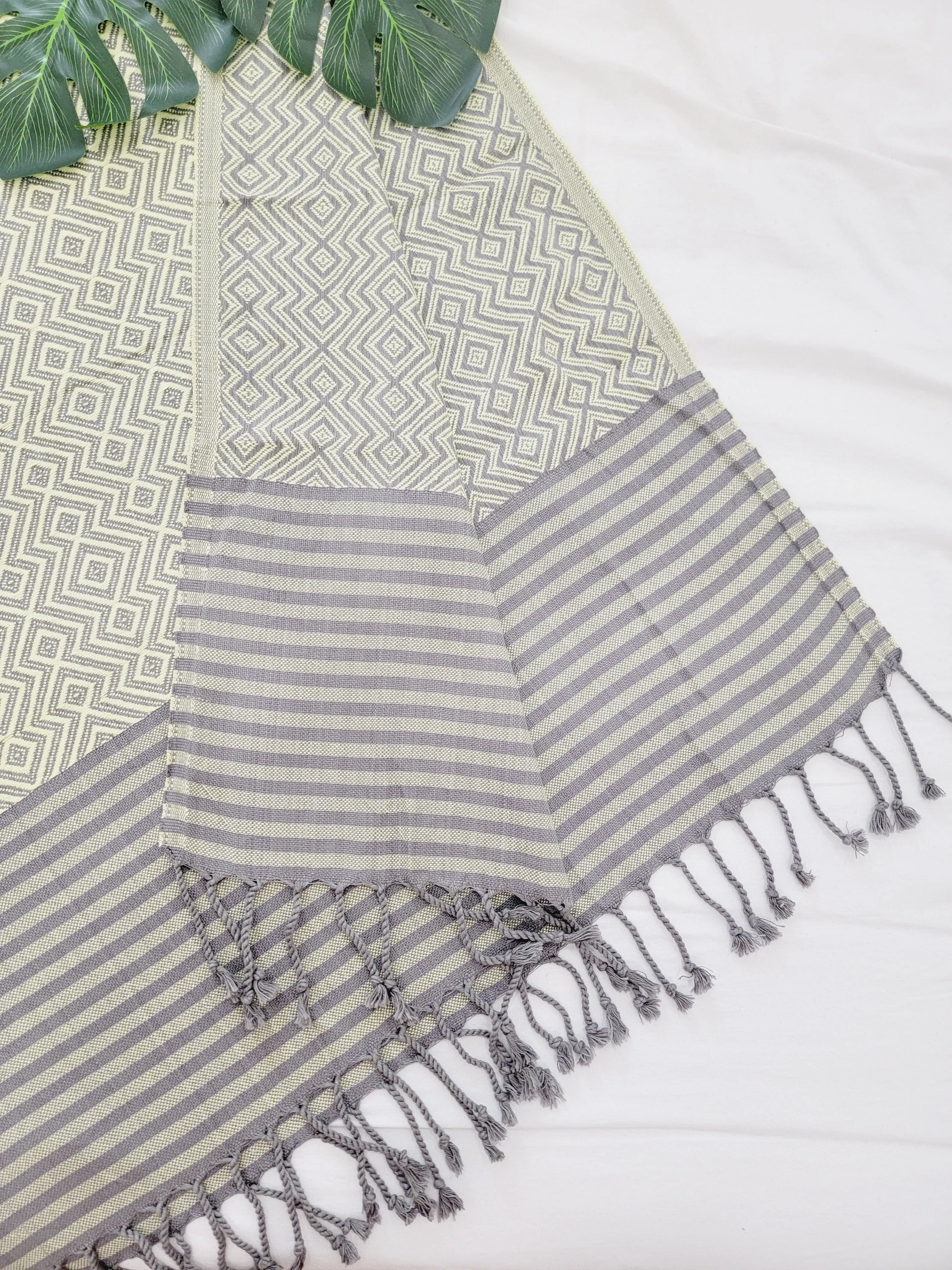 Beach/Bath Sand Free Towels-Easy Carry Quick Dry Thin Towel - Lemon by EBRU Home