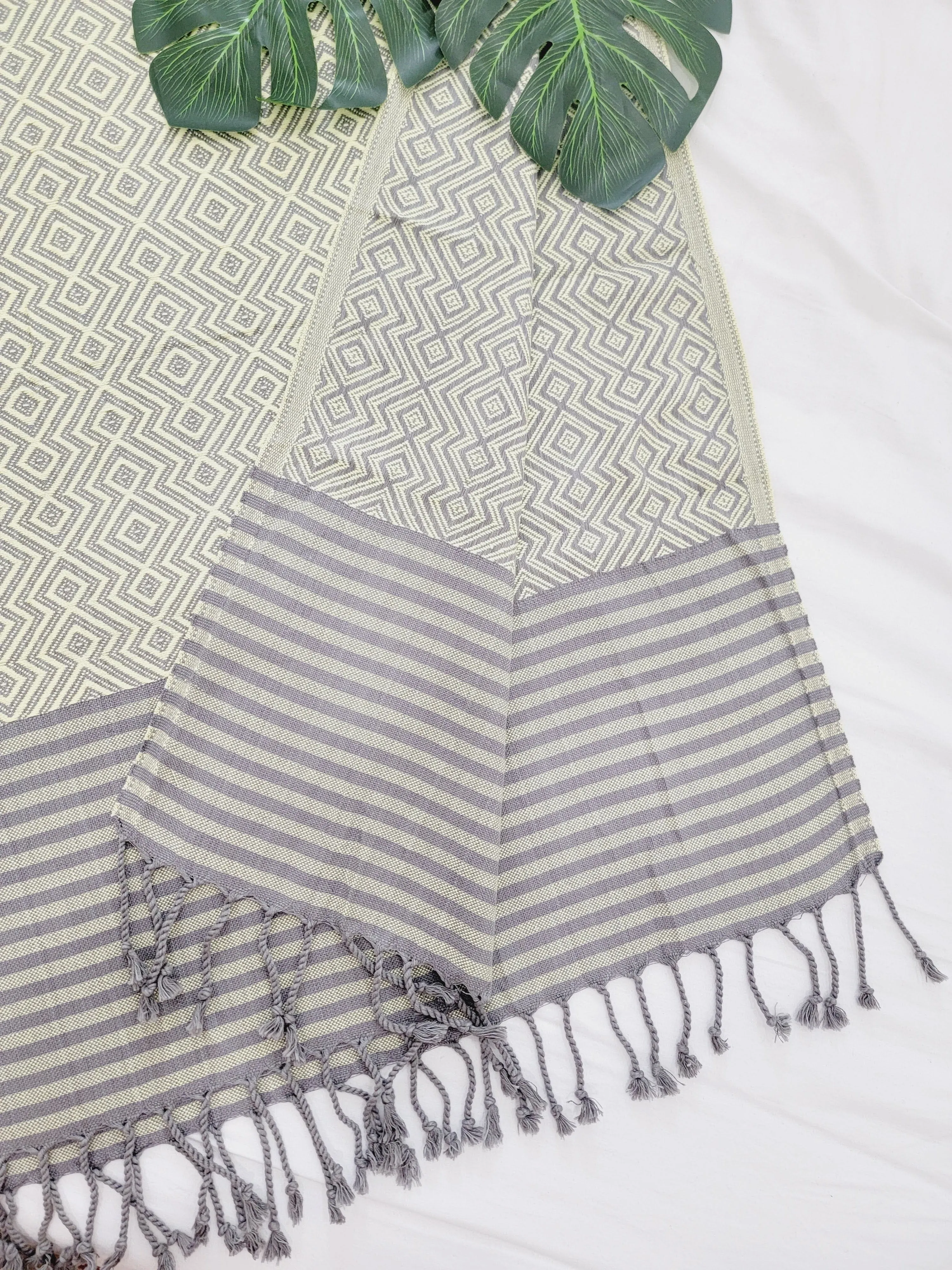 Beach/Bath Sand Free Towels-Easy Carry Quick Dry Thin Towel - Lemon by EBRU Home