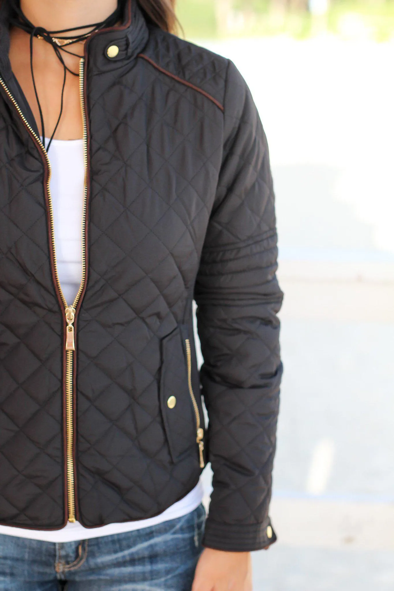 Black Quilted Jacket