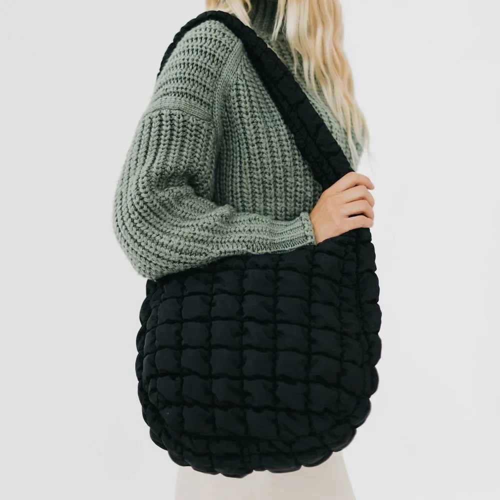 Carmen Qulited Hobo Tote Bag