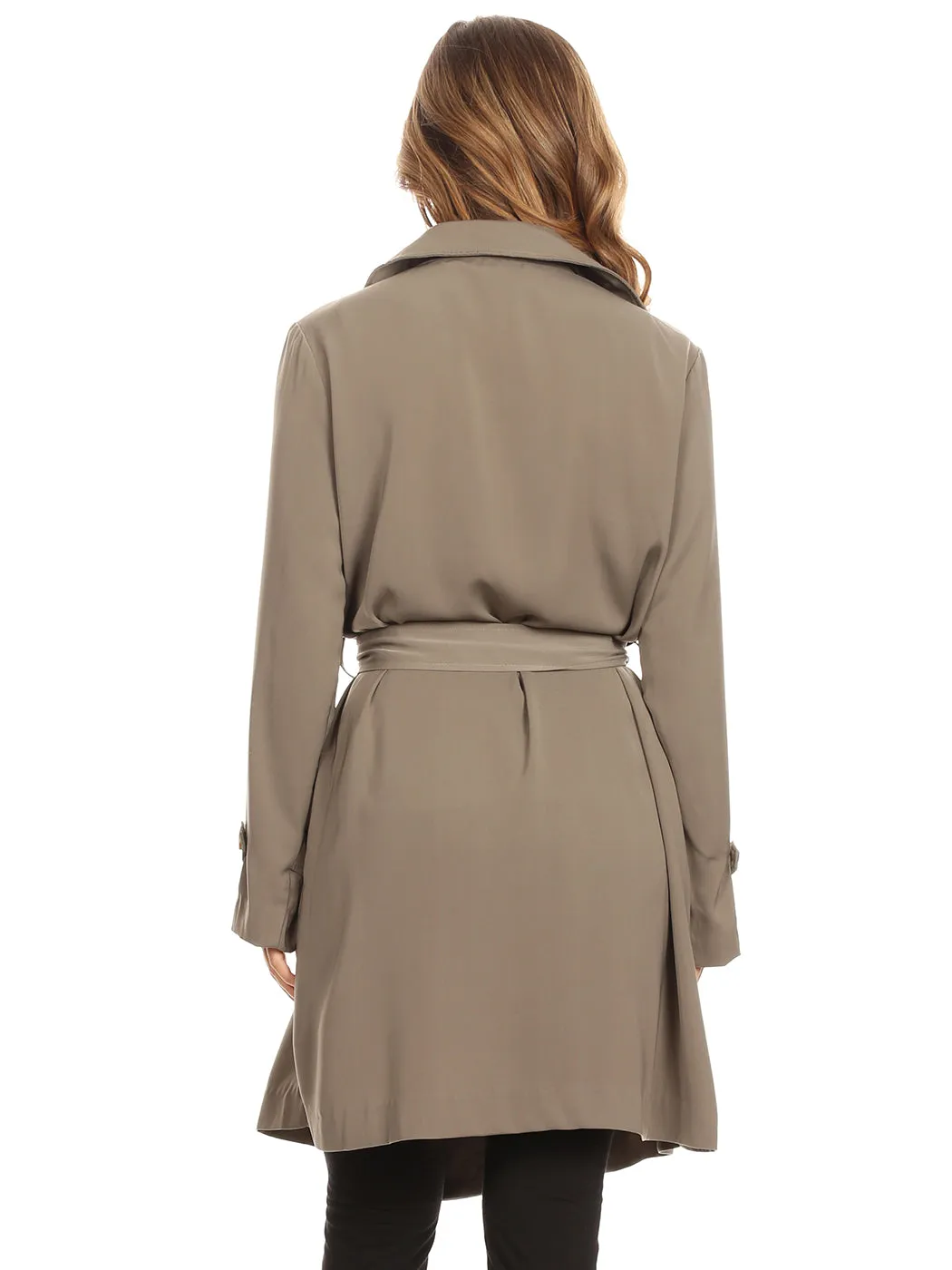 Casual Lightweight Belt Trench Coat
