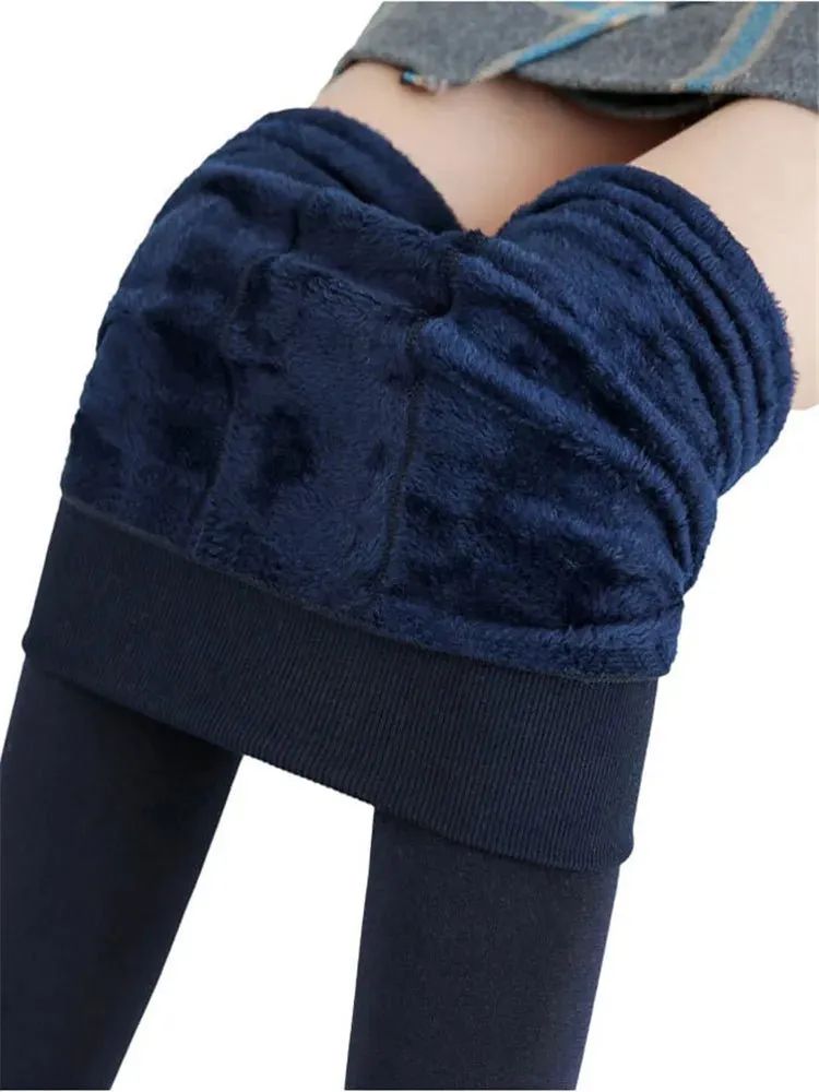 Casual Winter Knitting Leggings for Women High Elastic Thicken Warm Skinny Pants