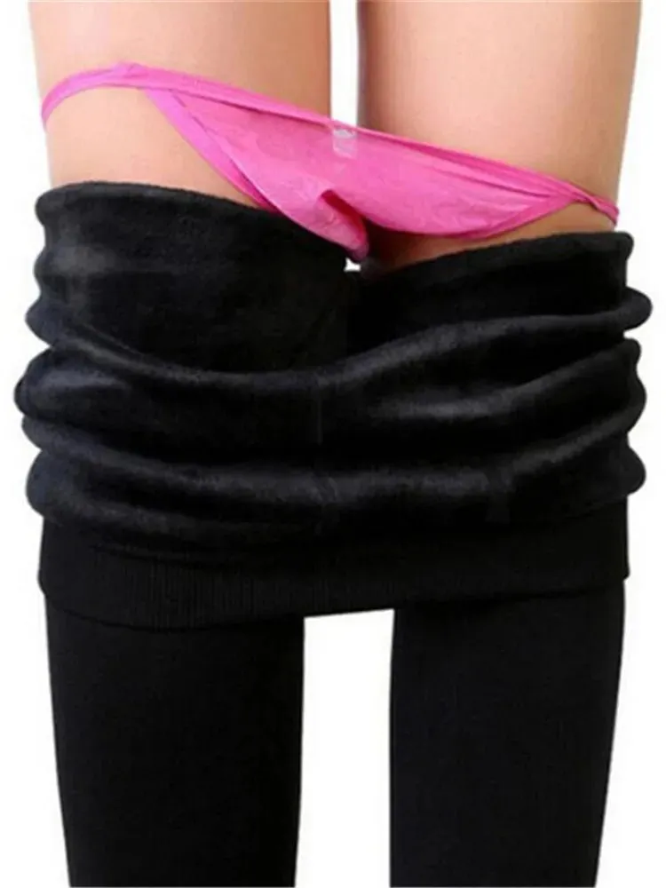 Casual Winter Knitting Leggings for Women High Elastic Thicken Warm Skinny Pants