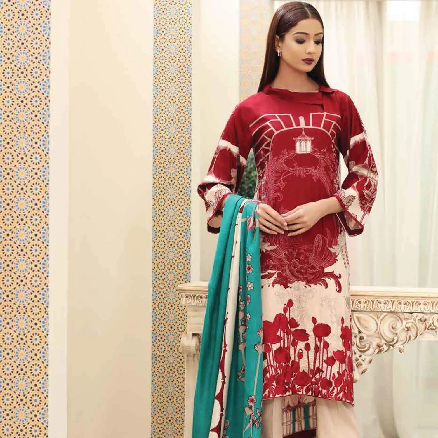 Charizma Embroidered Silk Jacquard Collection 2019 – CC-28A