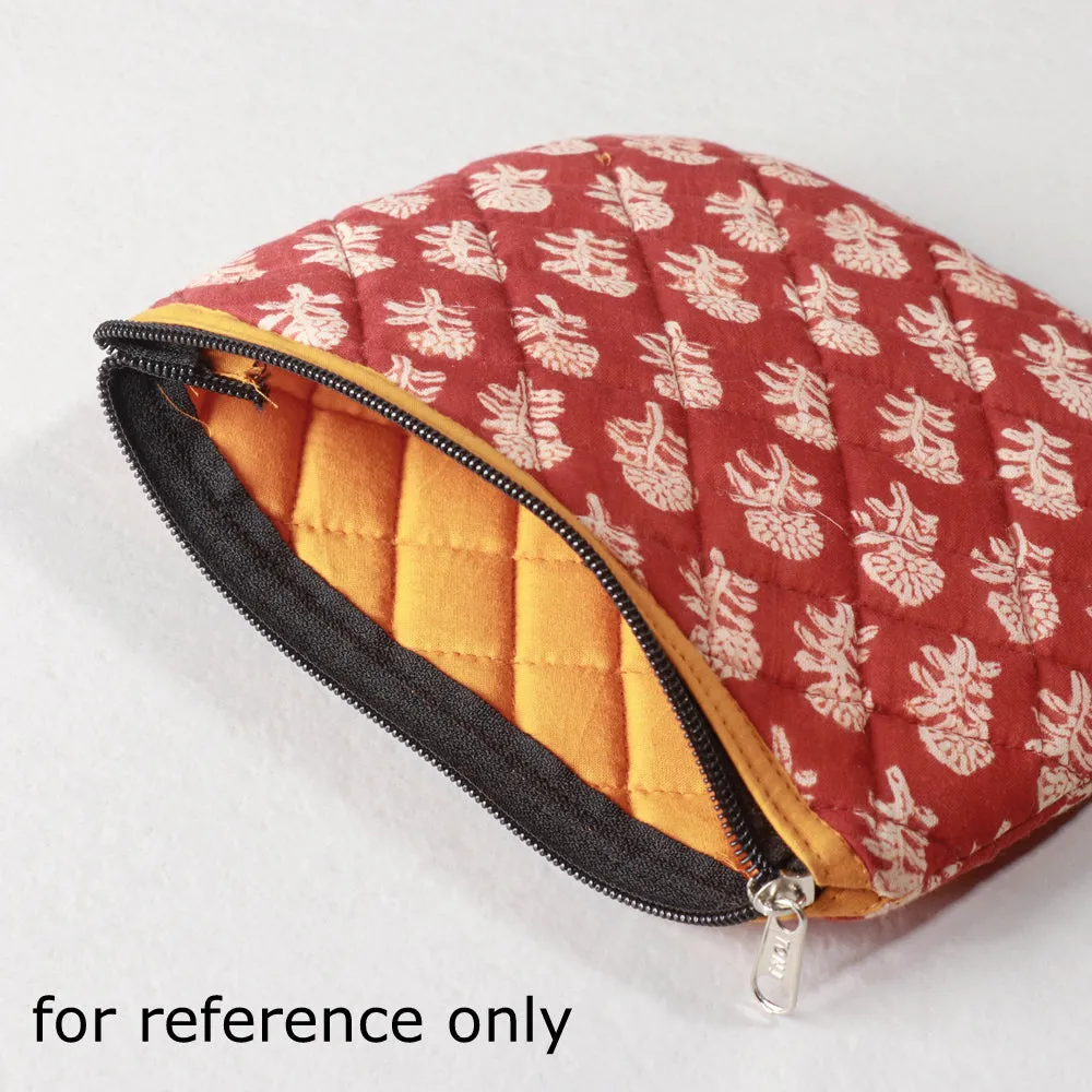 Handmade Cotton Fabric Quilted Utility Pouch