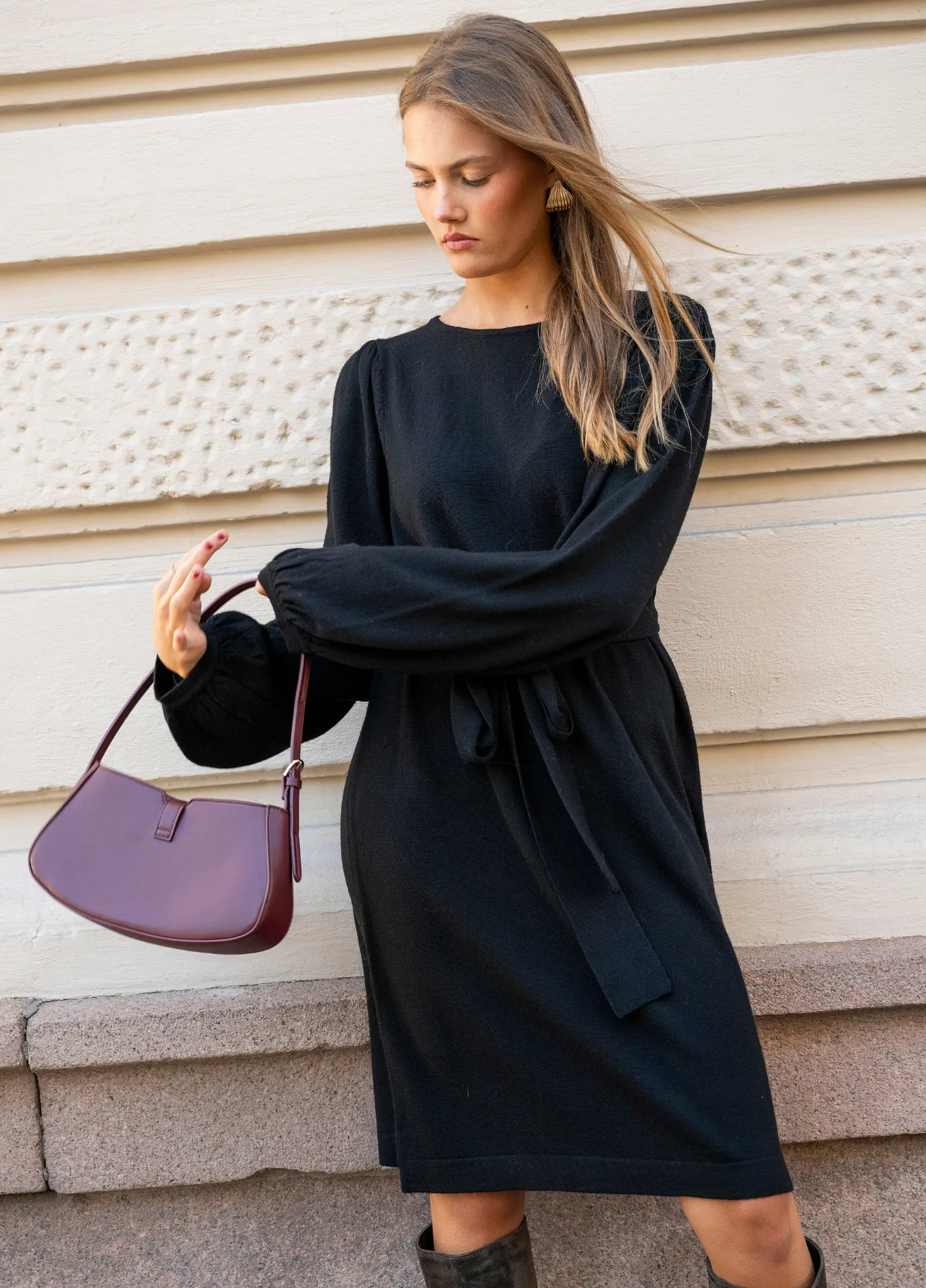 Helene Merino Dress Black