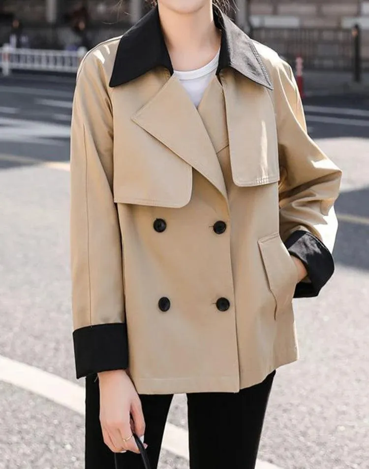 Ivyshape | British Style Modern Windbreaker Trench Coat