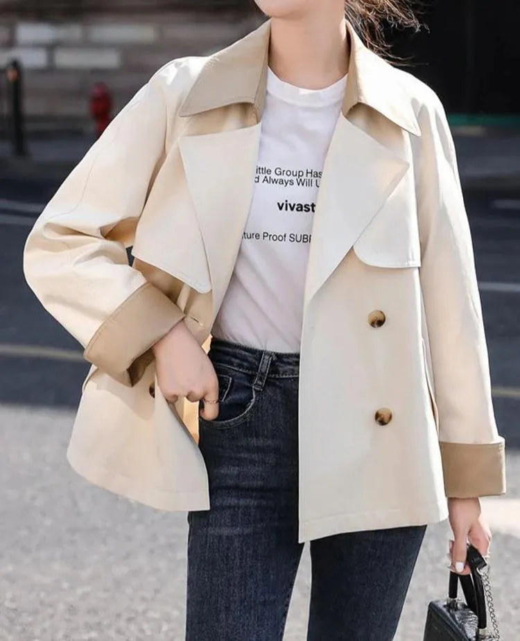 Ivyshape | British Style Modern Windbreaker Trench Coat