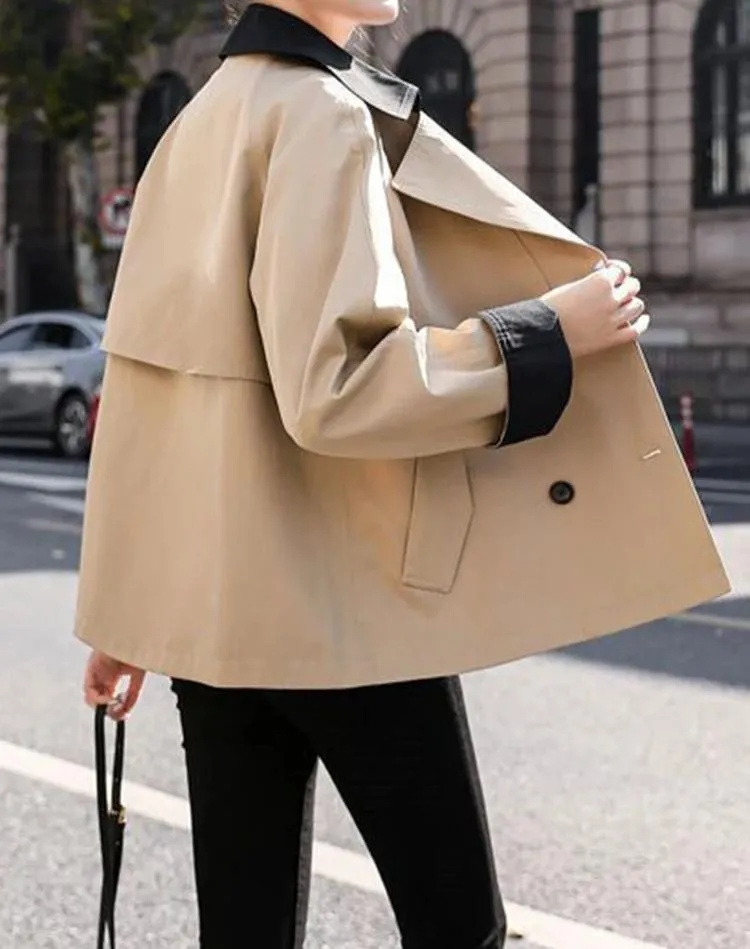 Ivyshape | British Style Modern Windbreaker Trench Coat