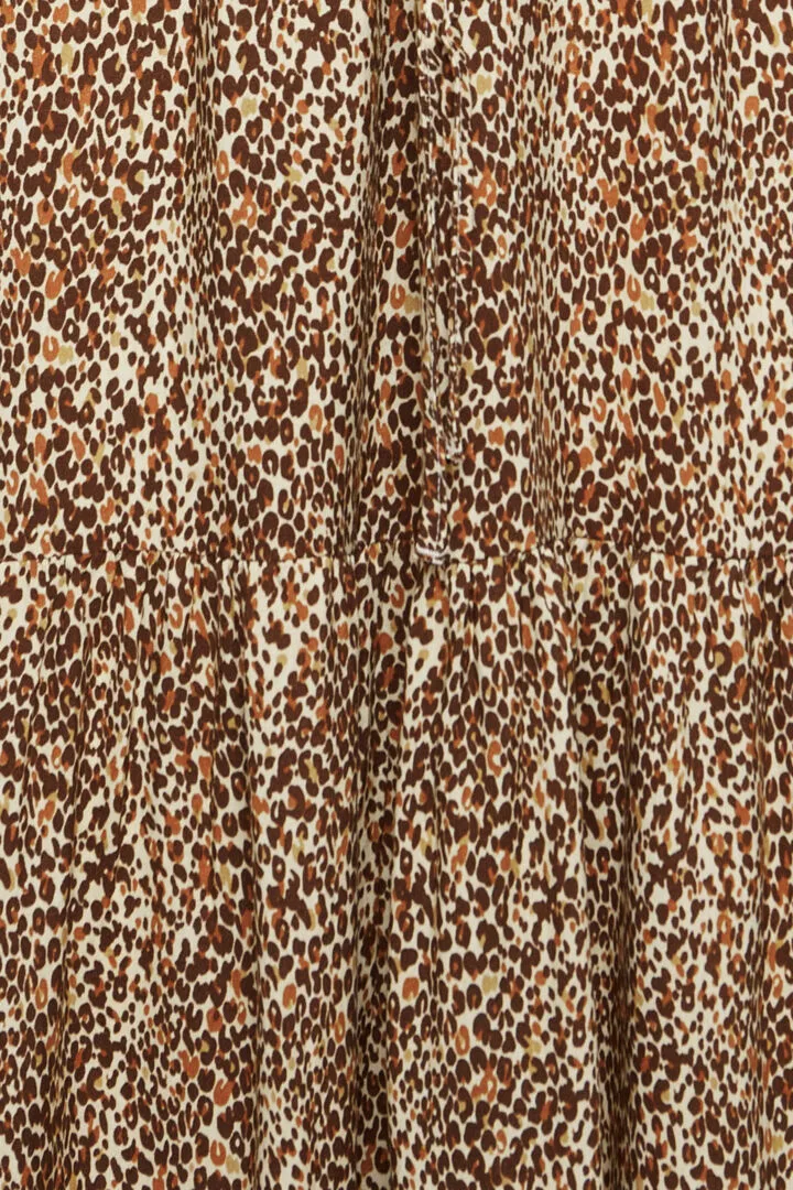Joella Frill Dress - Iced Coffee Mix