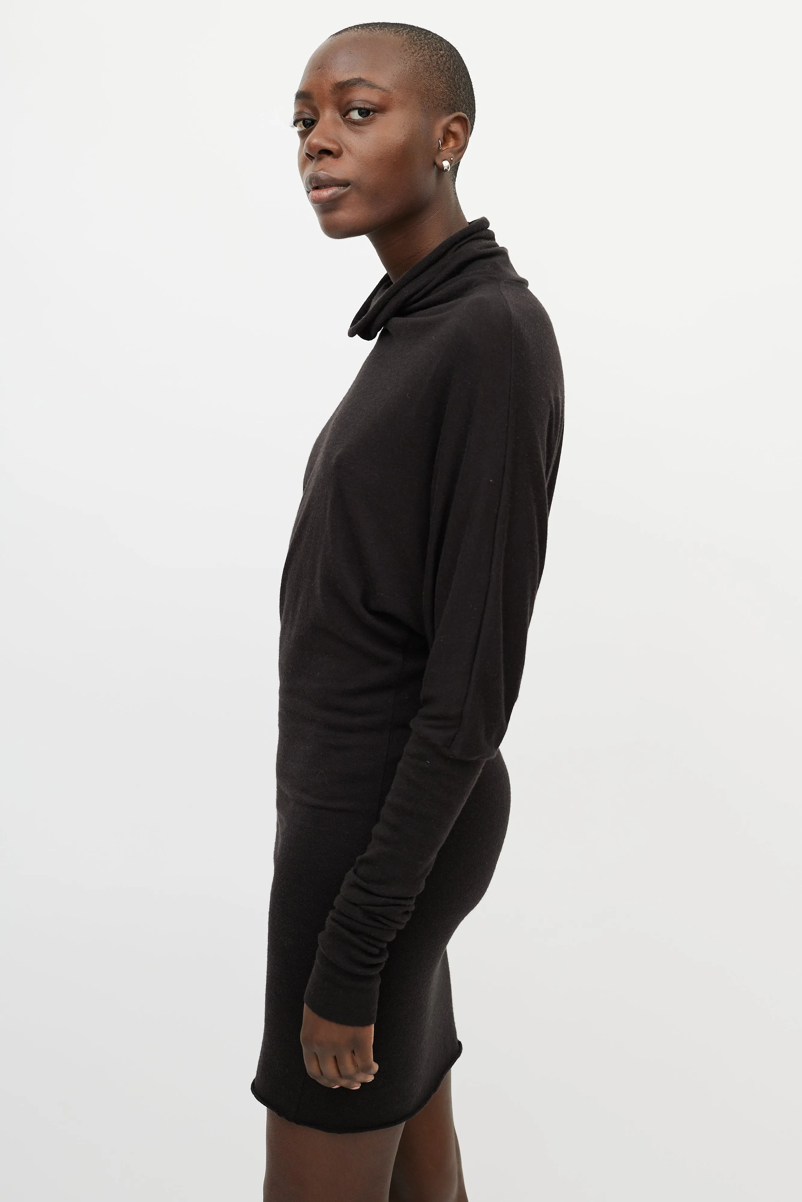 Lilies Black Turtleneck Long Sleeve Dress