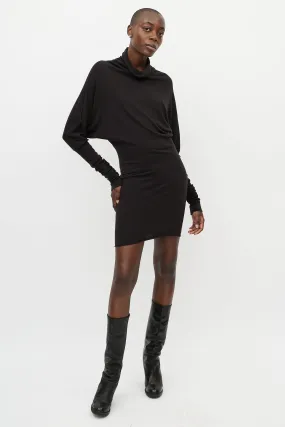 Lilies Black Turtleneck Long Sleeve Dress