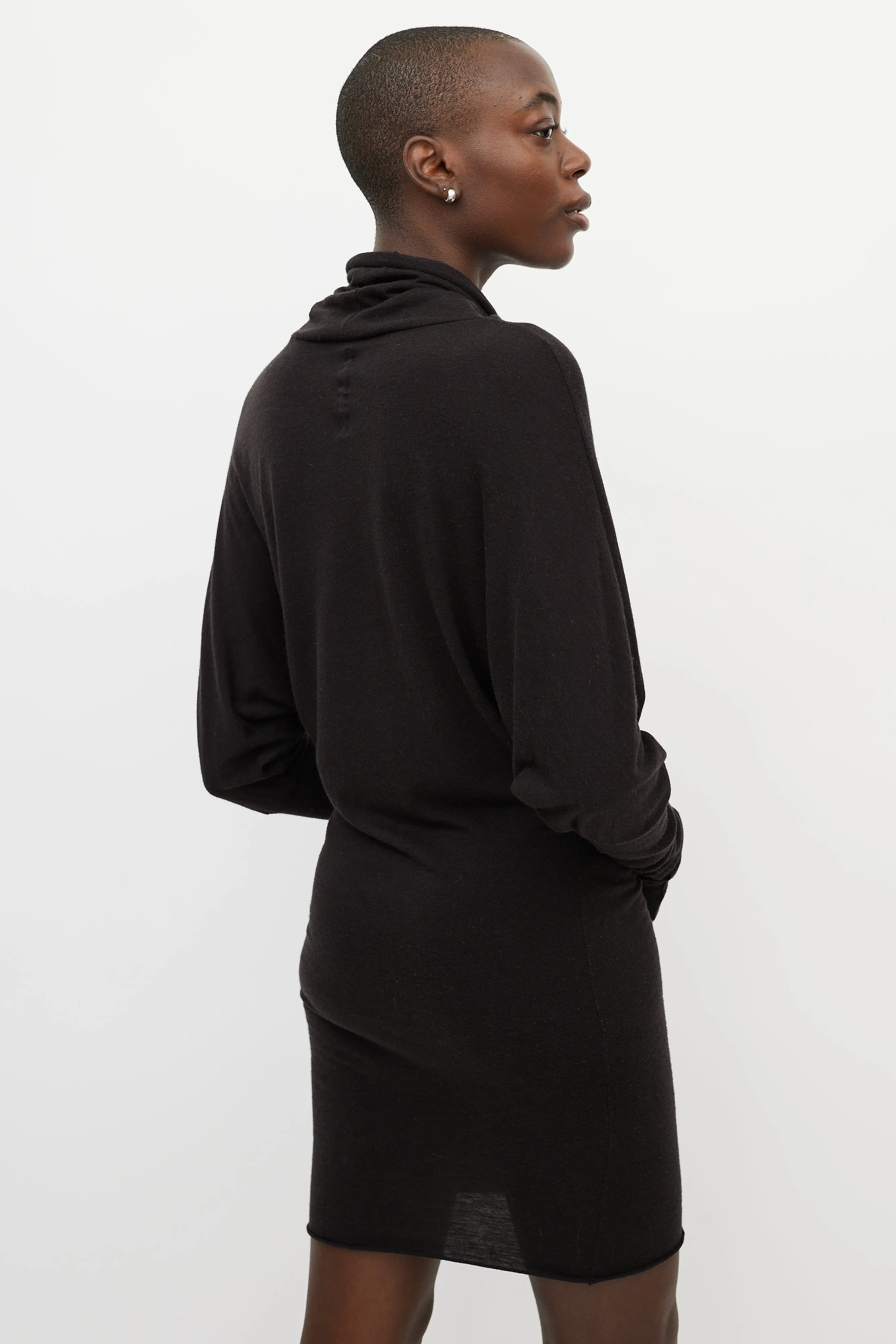 Lilies Black Turtleneck Long Sleeve Dress