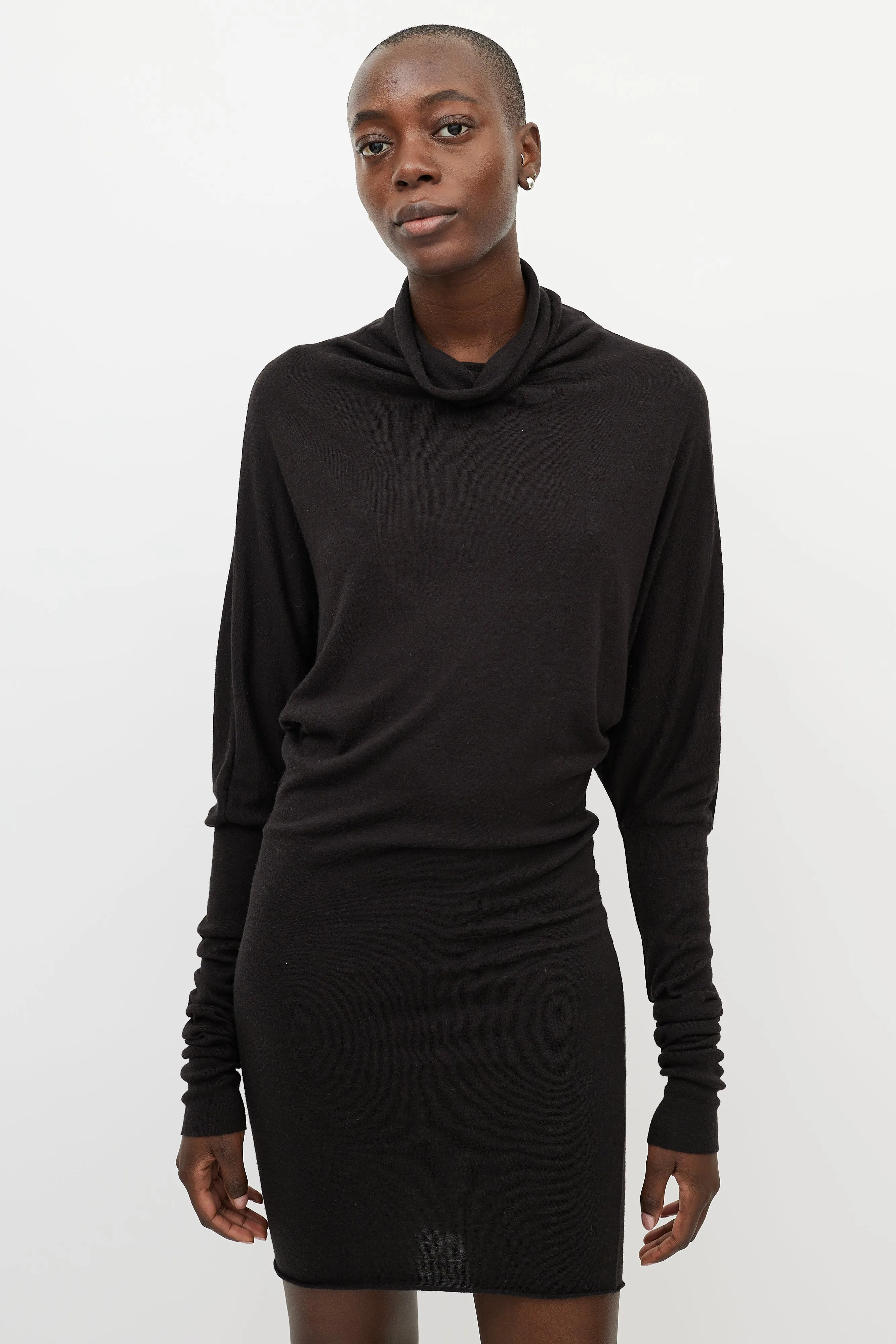 Lilies Black Turtleneck Long Sleeve Dress