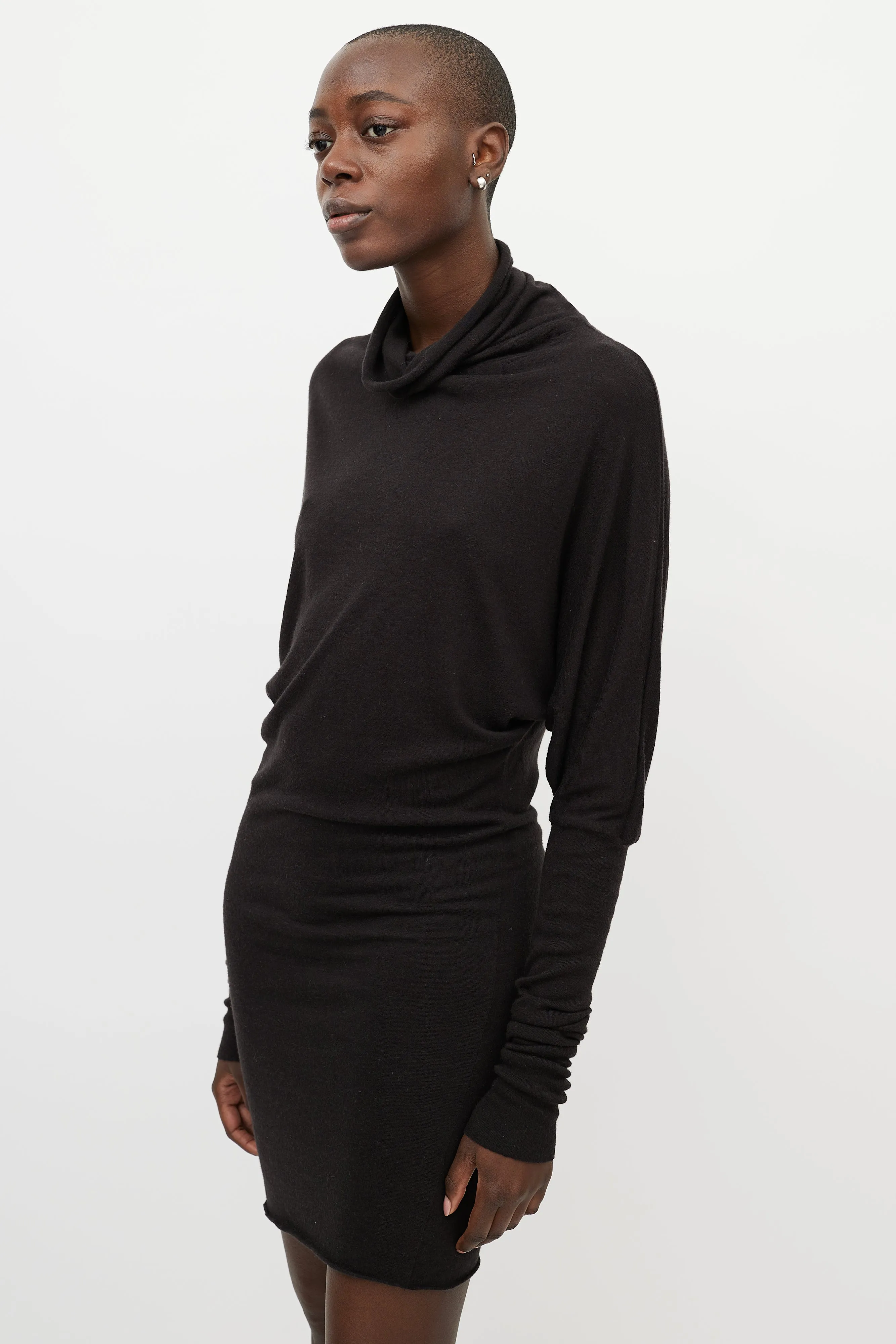 Lilies Black Turtleneck Long Sleeve Dress