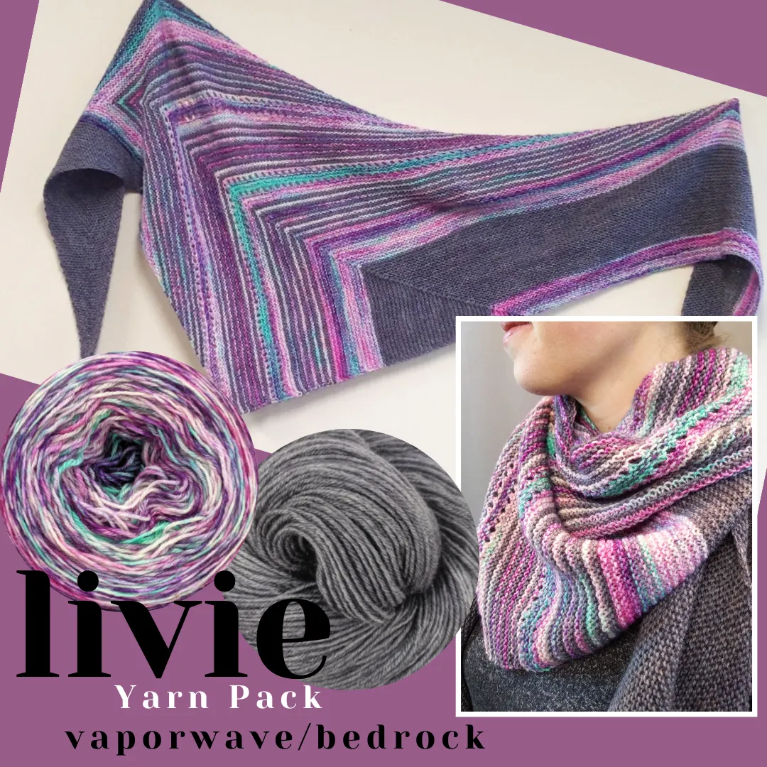 Livie Shawl Yarn Pack, pattern not included, ready to ship
