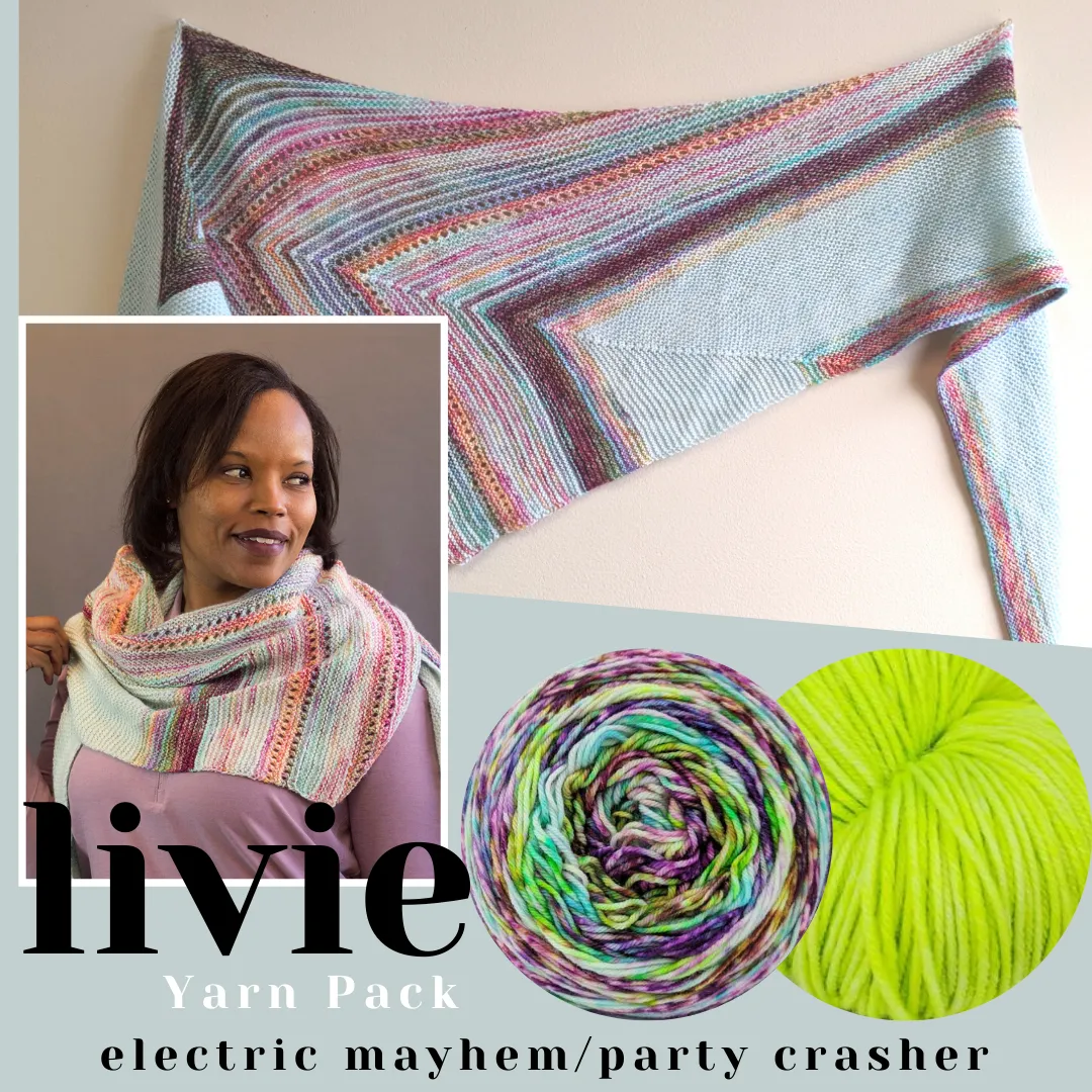 Livie Shawl Yarn Pack, pattern not included, ready to ship