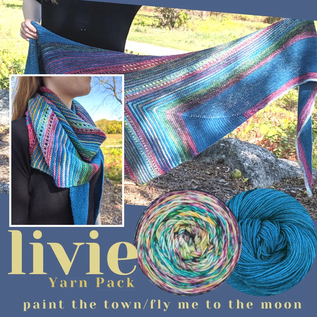 Livie Shawl Yarn Pack, pattern not included, ready to ship