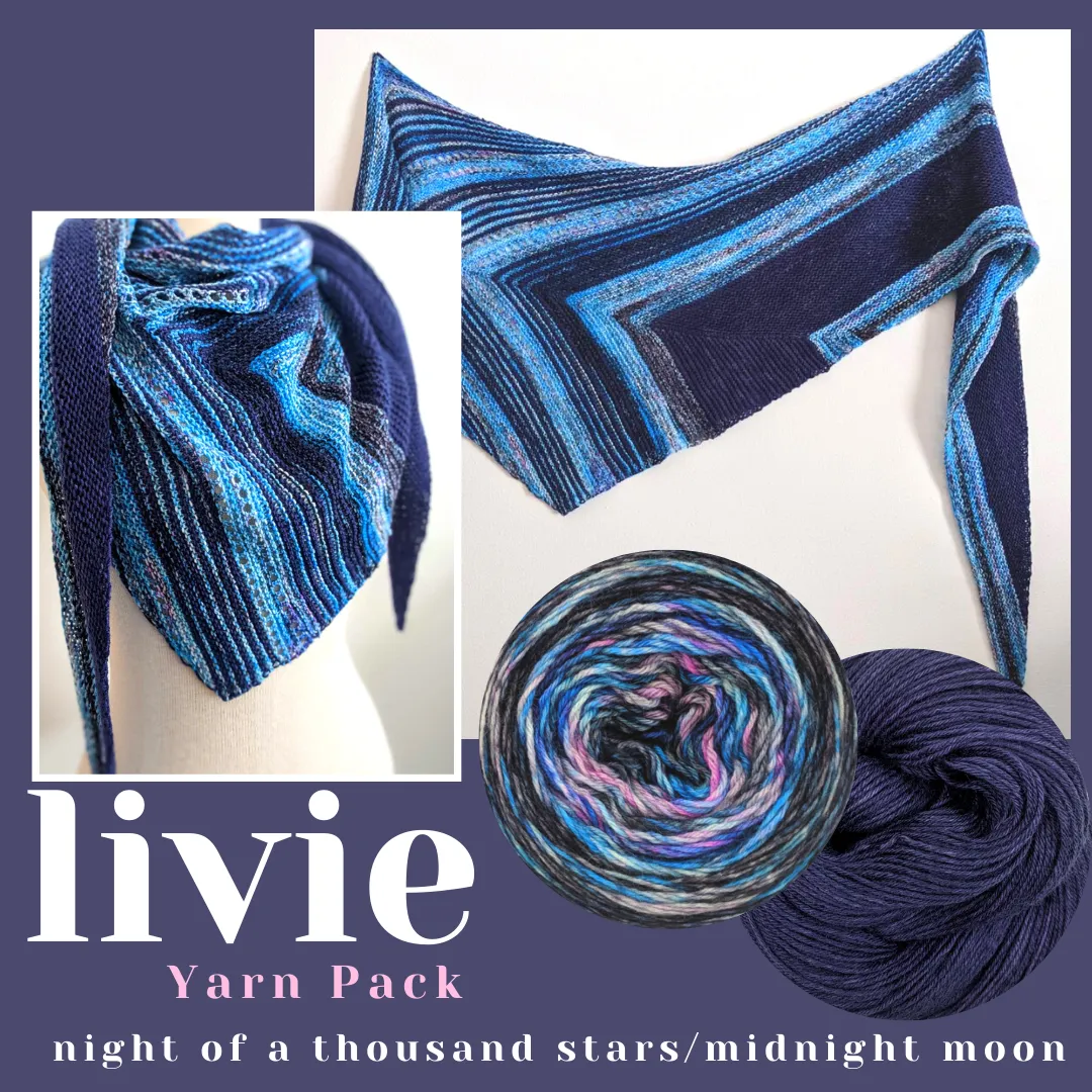 Livie Shawl Yarn Pack, pattern not included, ready to ship