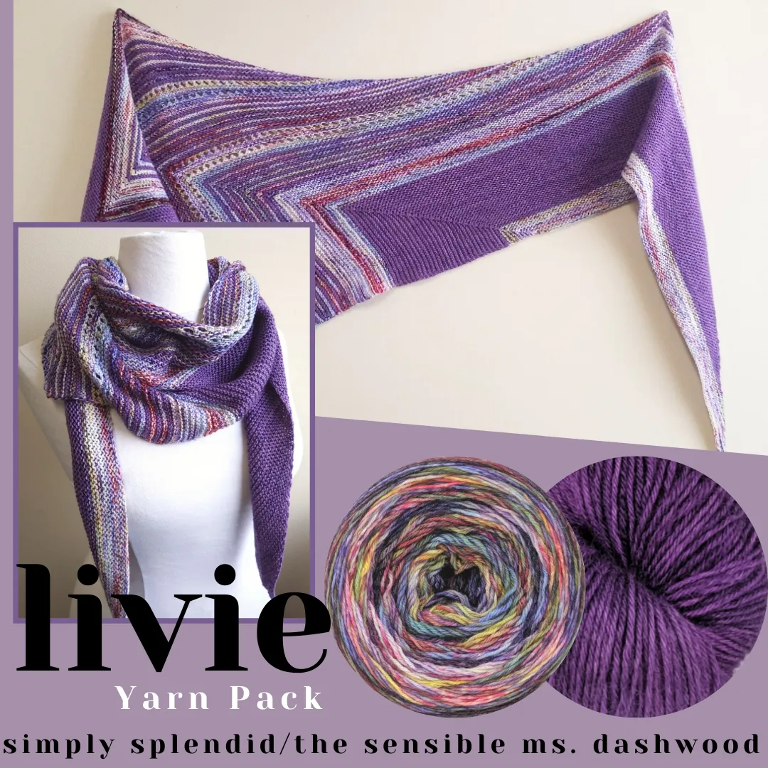 Livie Shawl Yarn Pack, pattern not included, ready to ship
