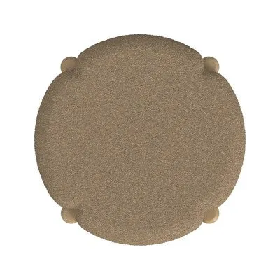 Luna Boucle Ottoman Brown - HomePop: Round, Upholstered, Wood & Plywood Frame, No Assembly Required