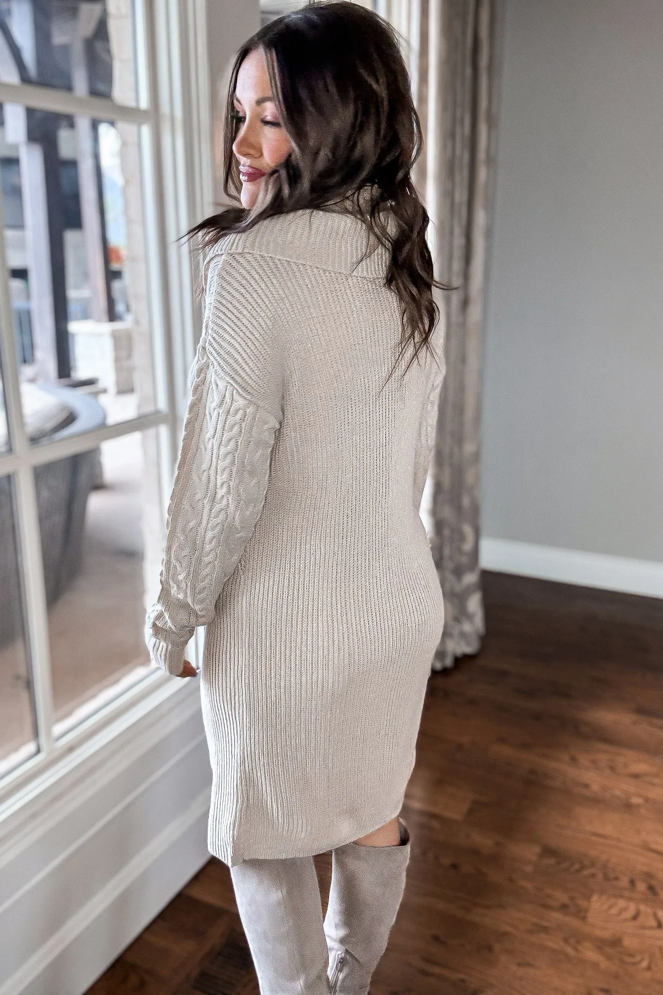 Memories Mock Neck Sweater Dress