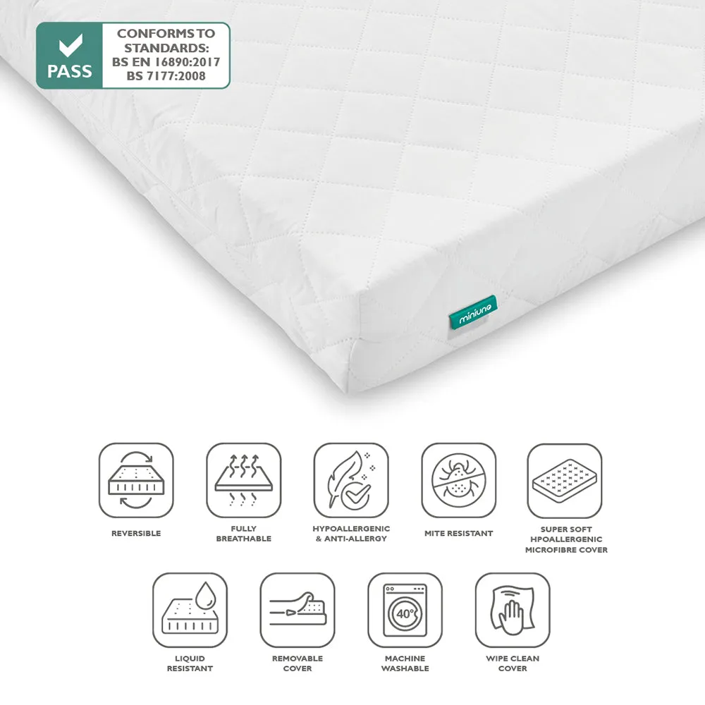 MiniUno Hypoallergenic Fibre Mattress - Cot