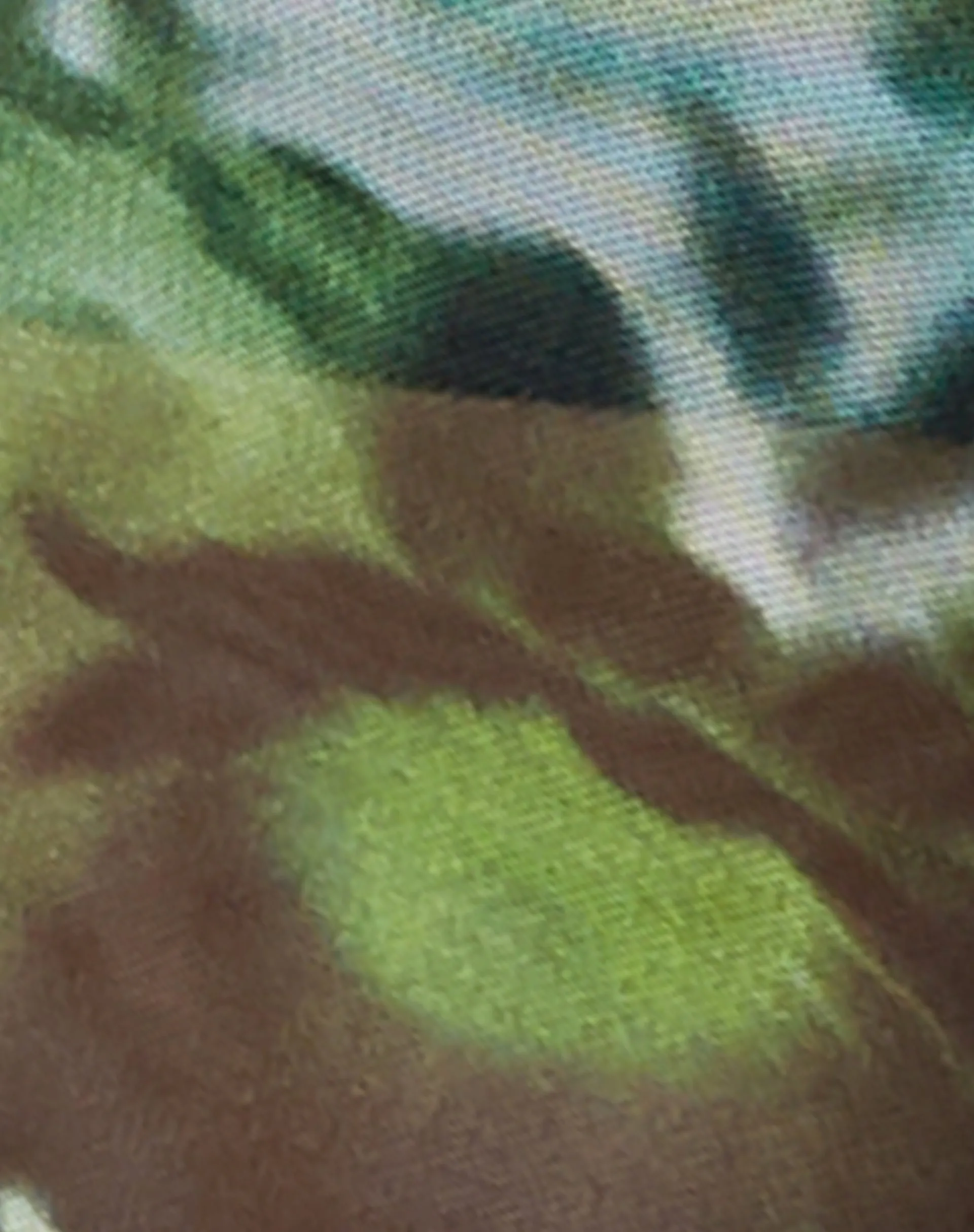 Misae Crop Top in Xray Blurred Daisy Green