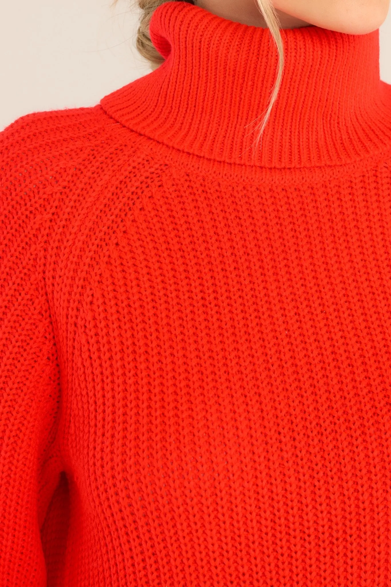 On My Way Up Red Sweater Dress