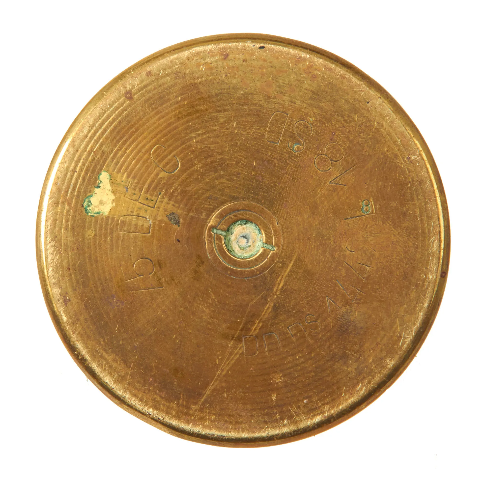 Original French WWI Canon de 75 modèle 1897 INERT 75mm Shrapnel Round With Original Paint - 75mm Field Gun