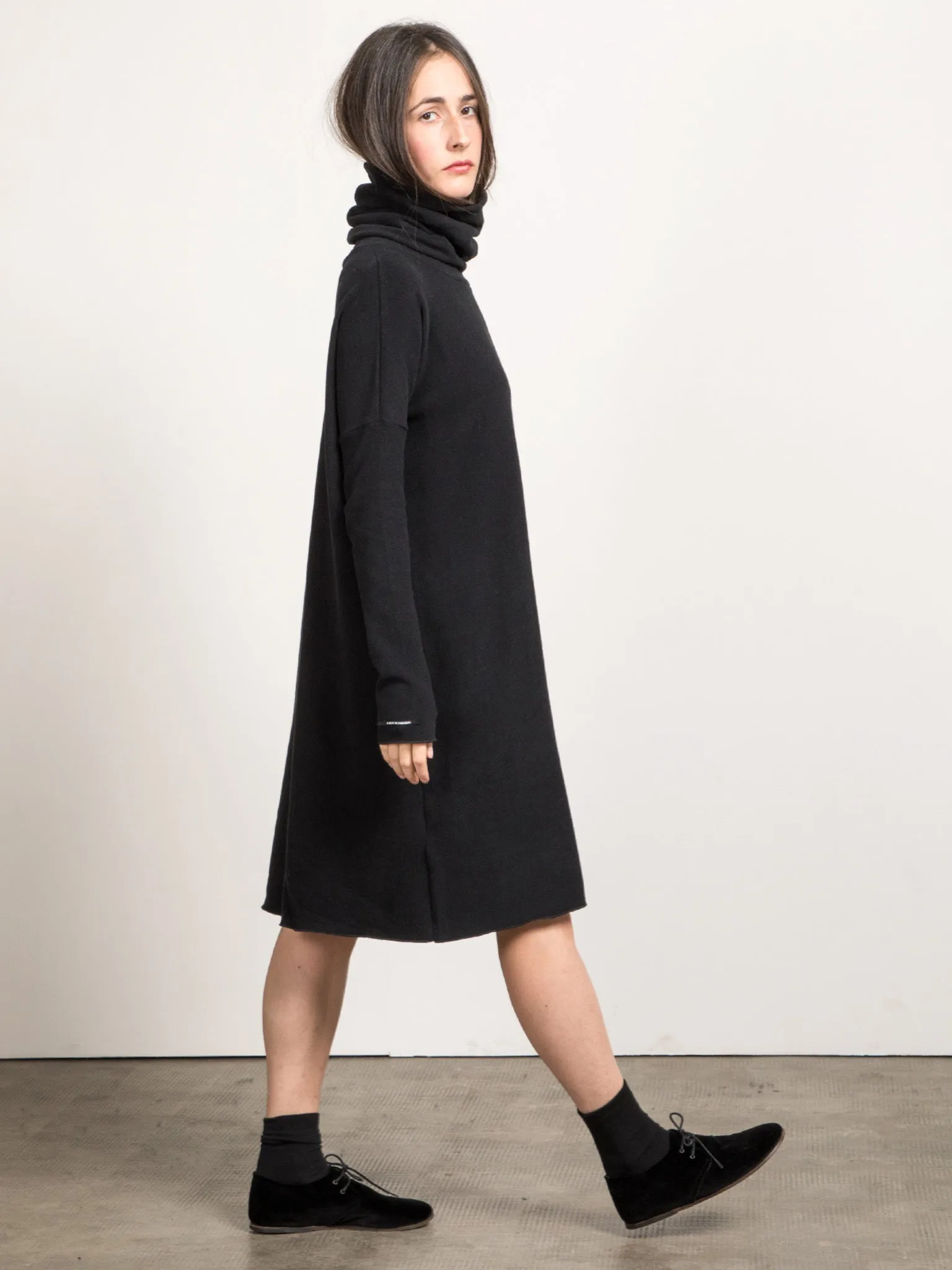 Oversized Turtleneck Dress JP - Black