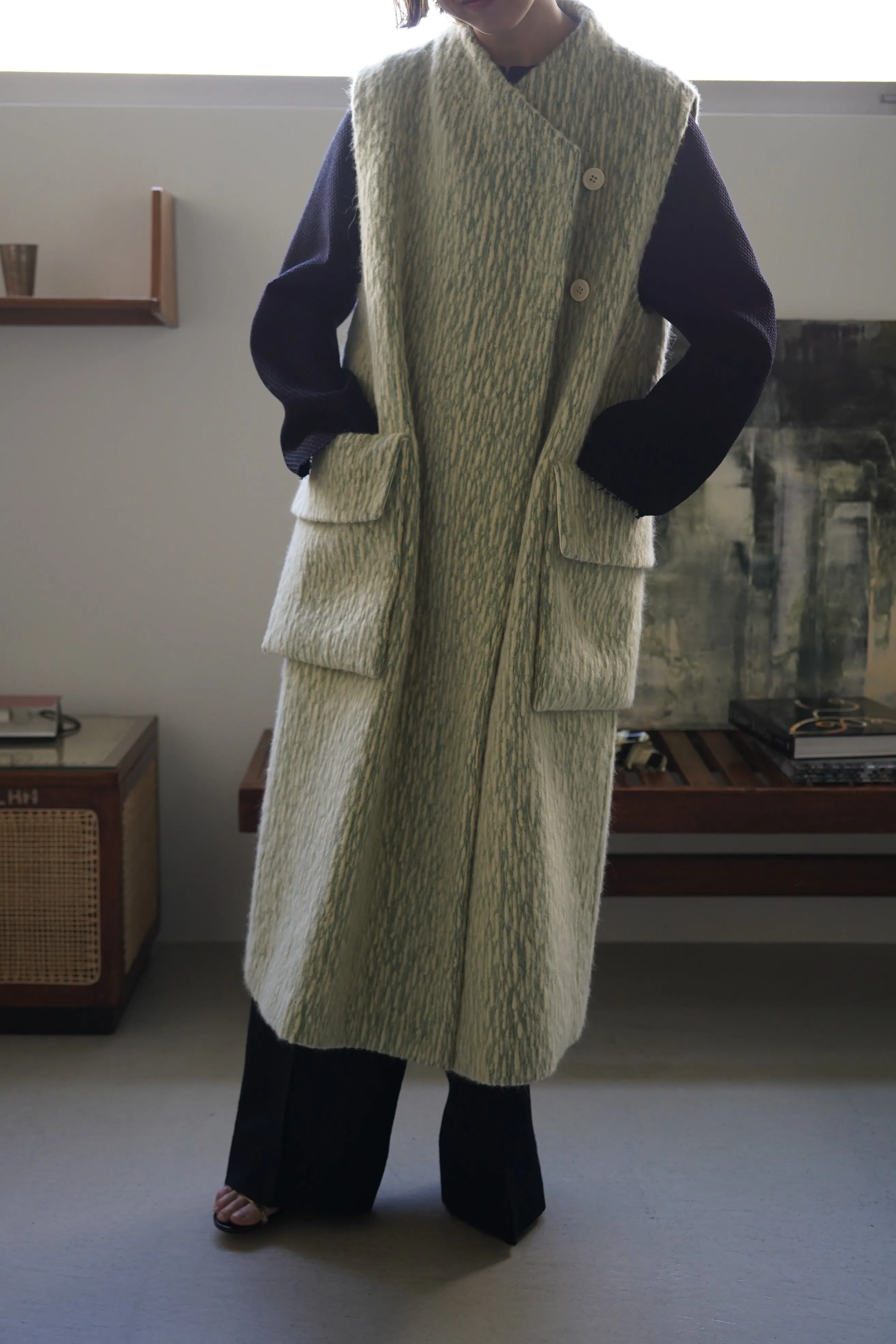 pelleq<br>alpaca big pocket gilet