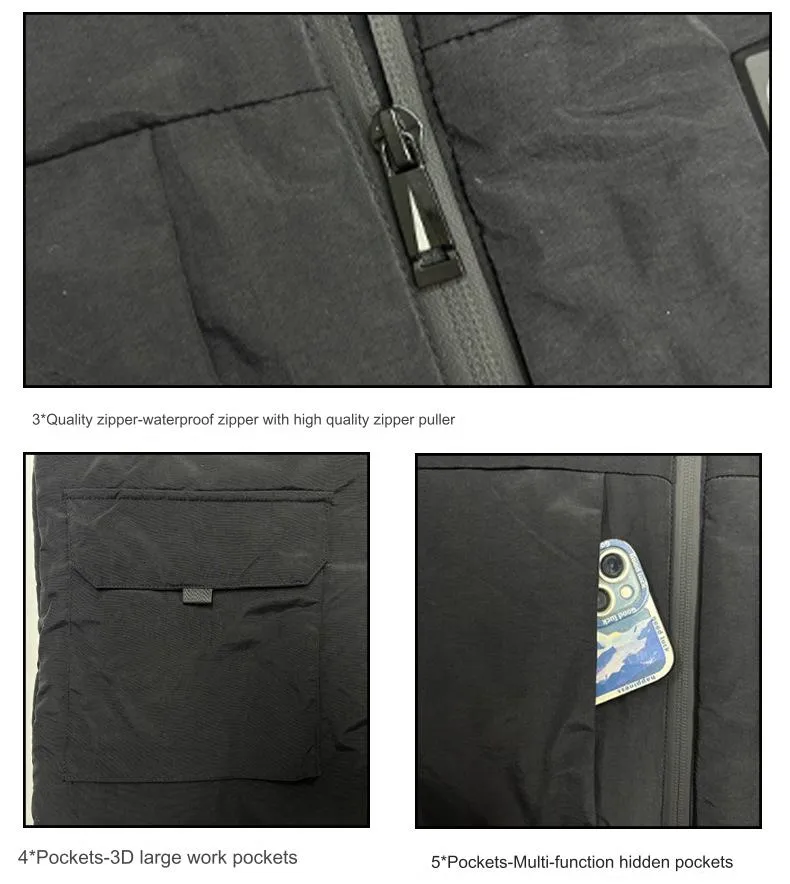 Plue Size Black Smart Heated Vest