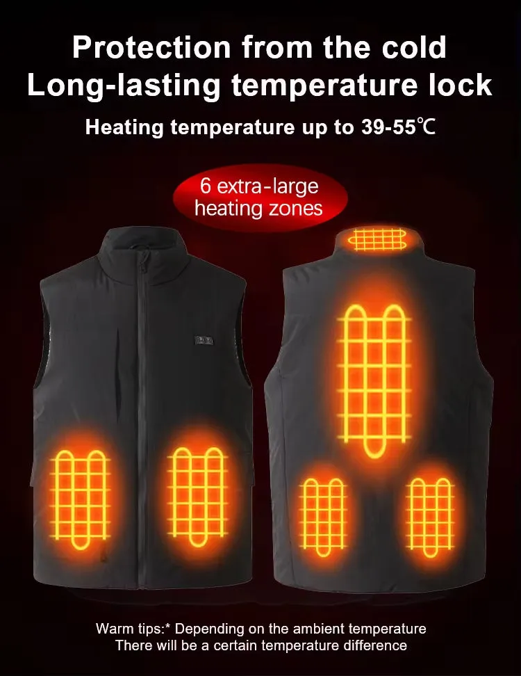 Plue Size Black Smart Heated Vest