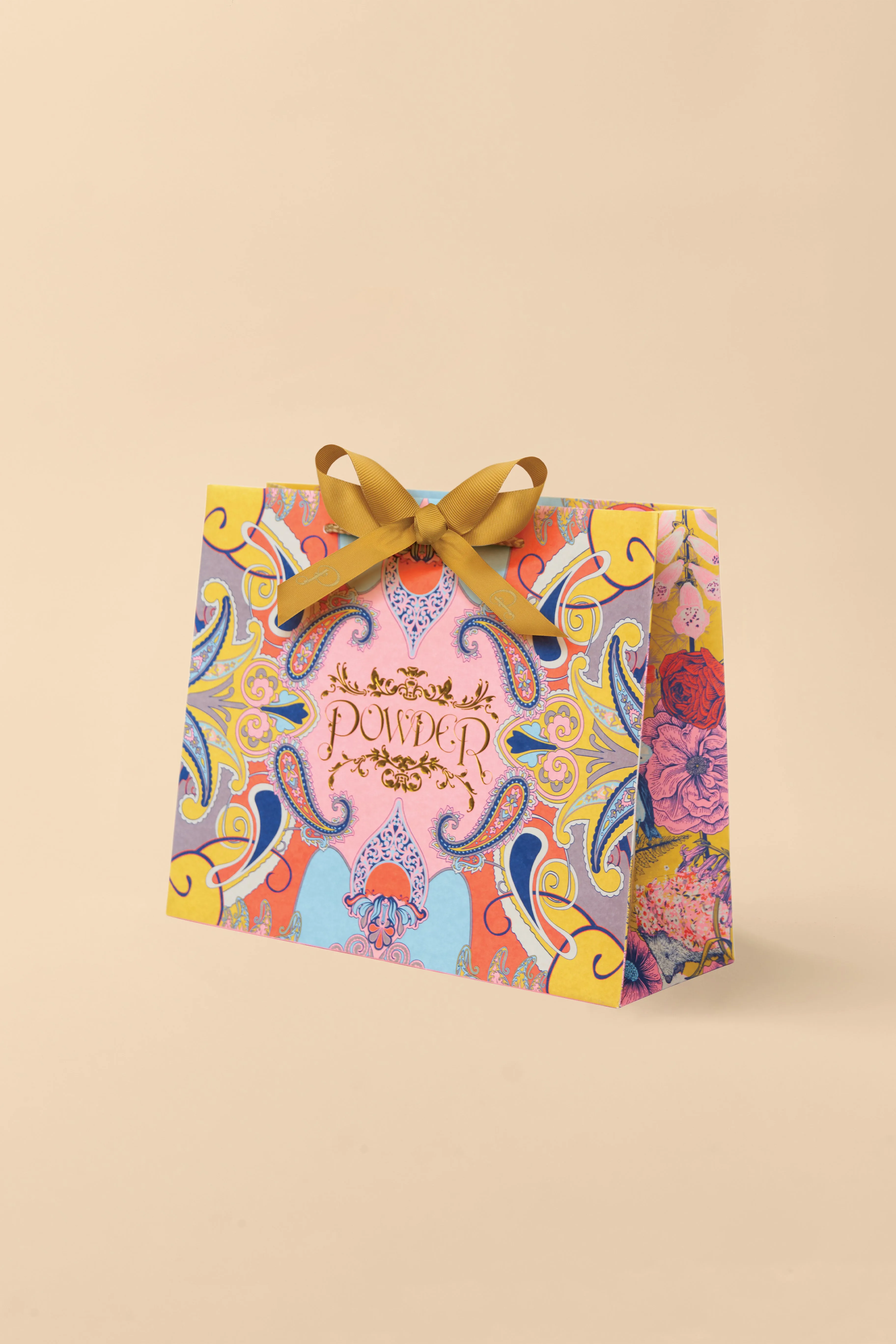 Powder Small Quilted Vanity Bag- Botanicals