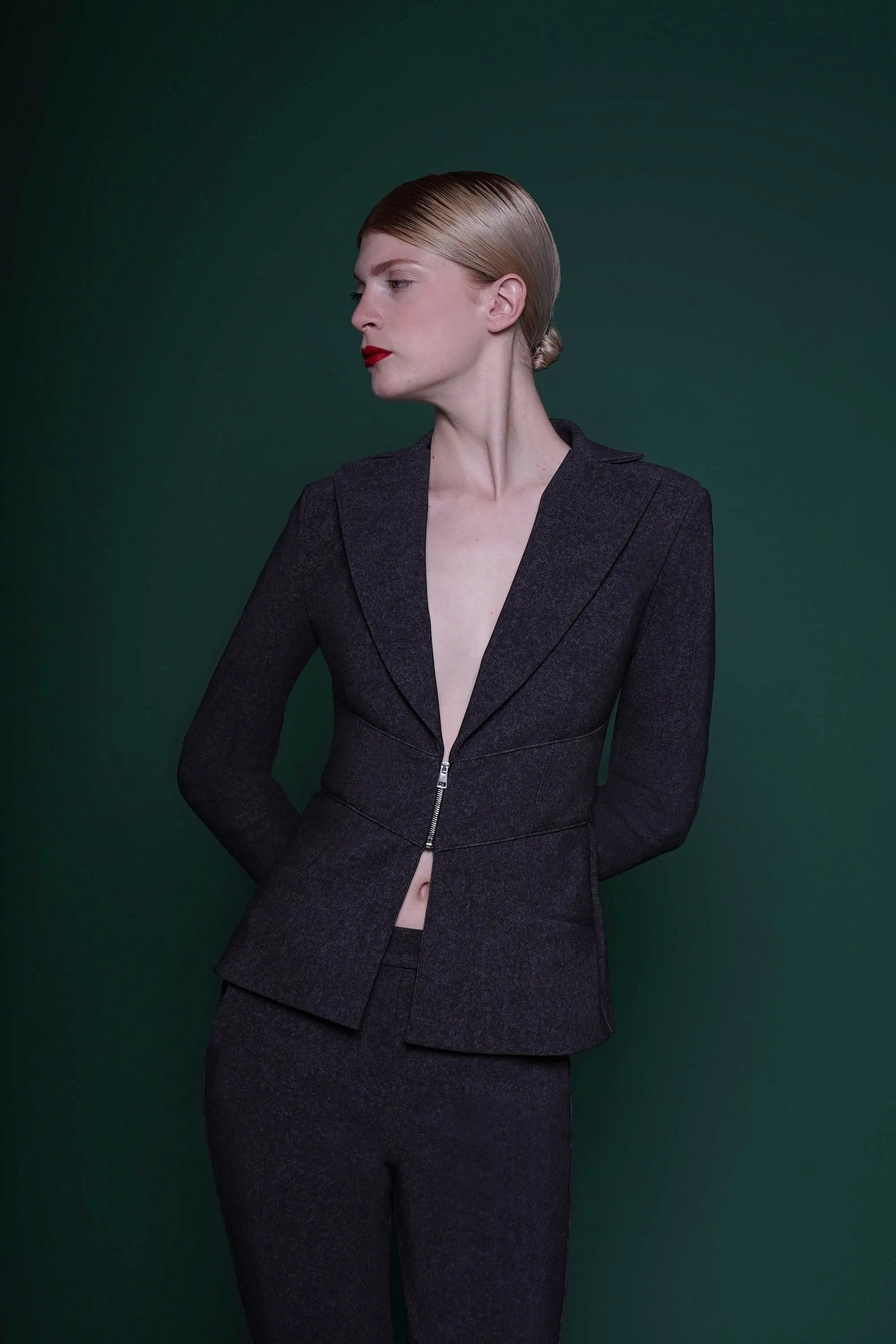 QARIS PIPING PRINTED JACKET