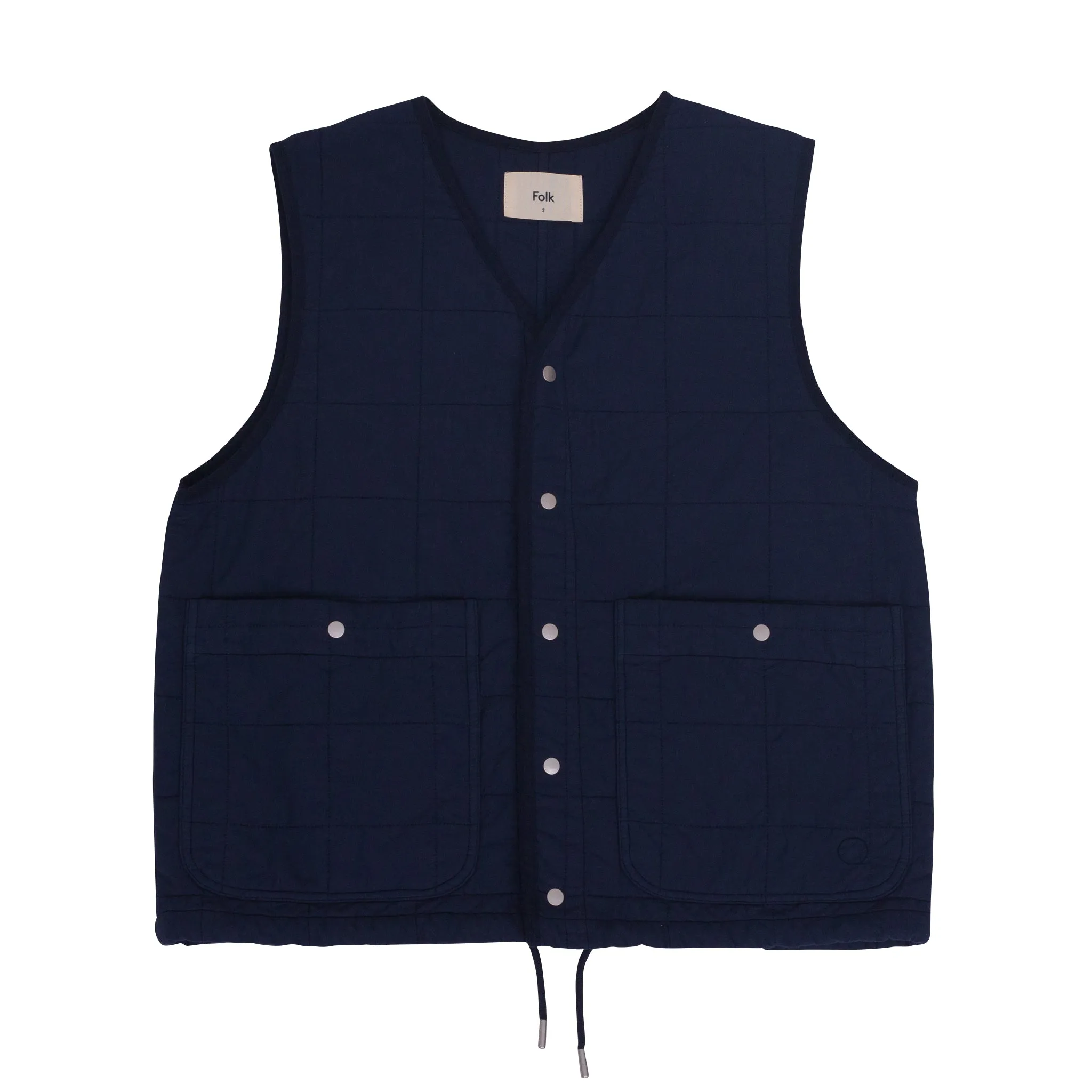 Quilted Boxy Gilet - Soft Navy