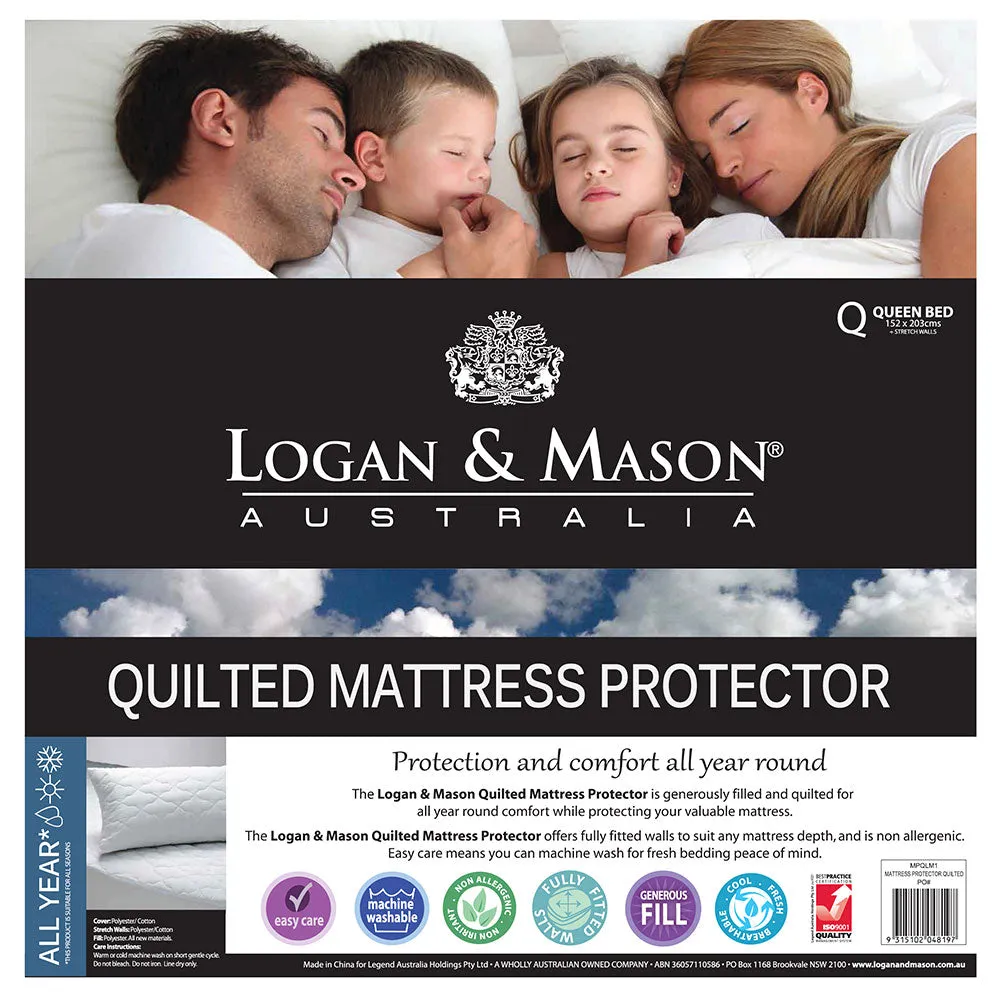 Quilted Mattress Protector by Logan & Mason