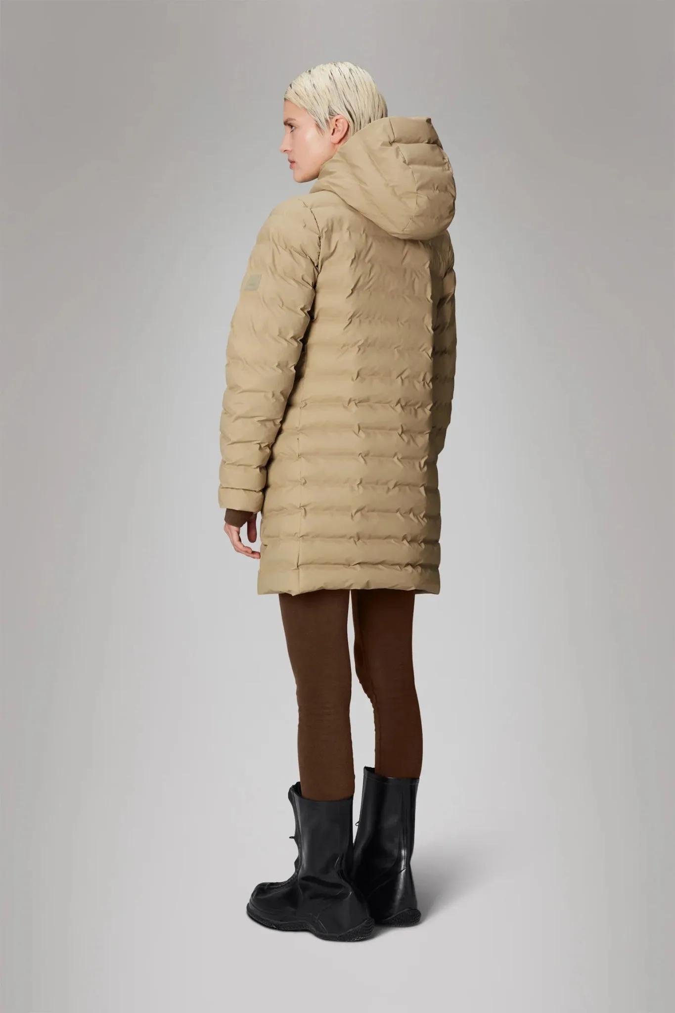 RAINS LOHJA Long Puffer Curve Jacket W3T3