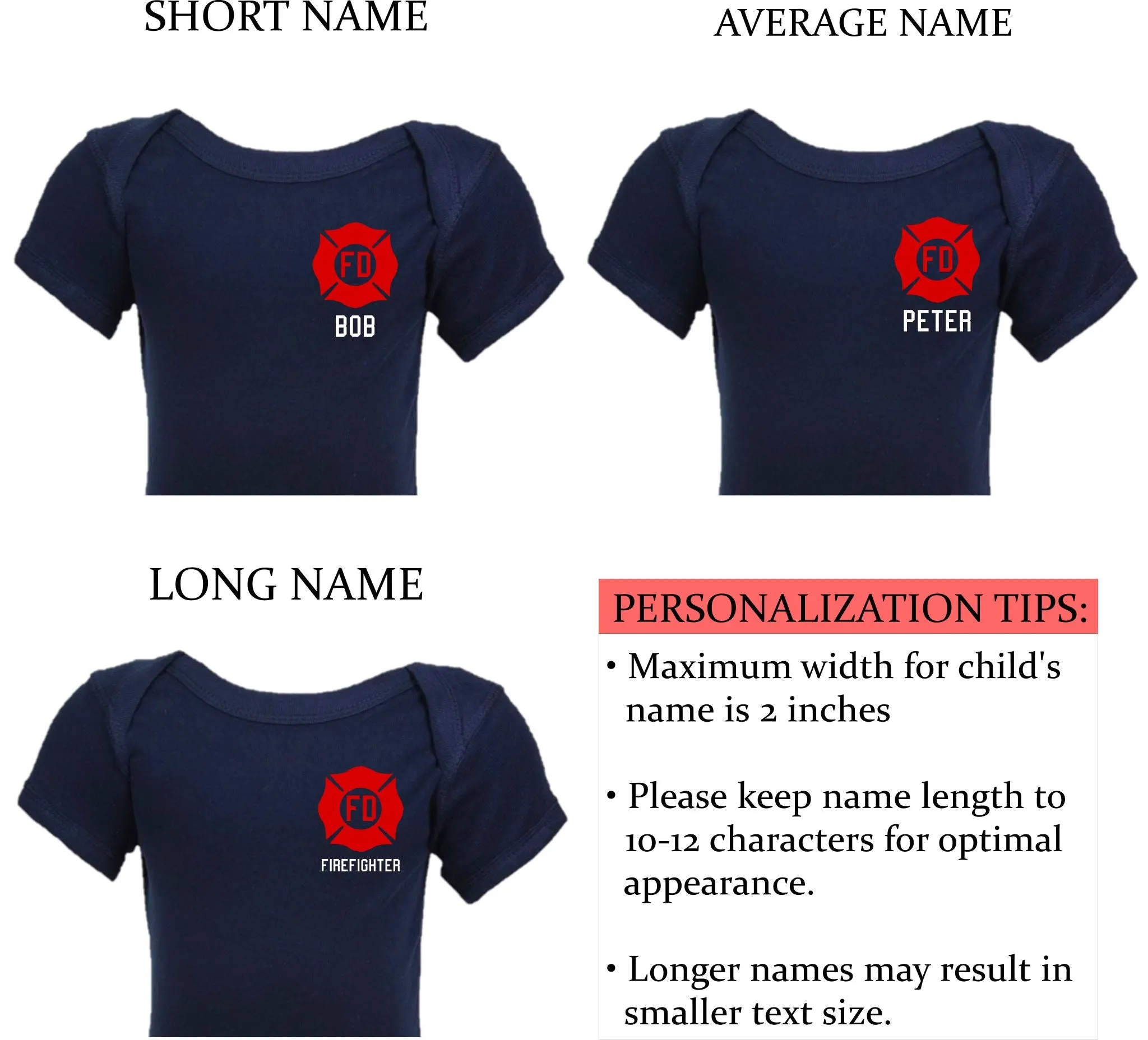 RED MALTESE CROSS Firefighter Personalized TAN 2PC Baby Outfit