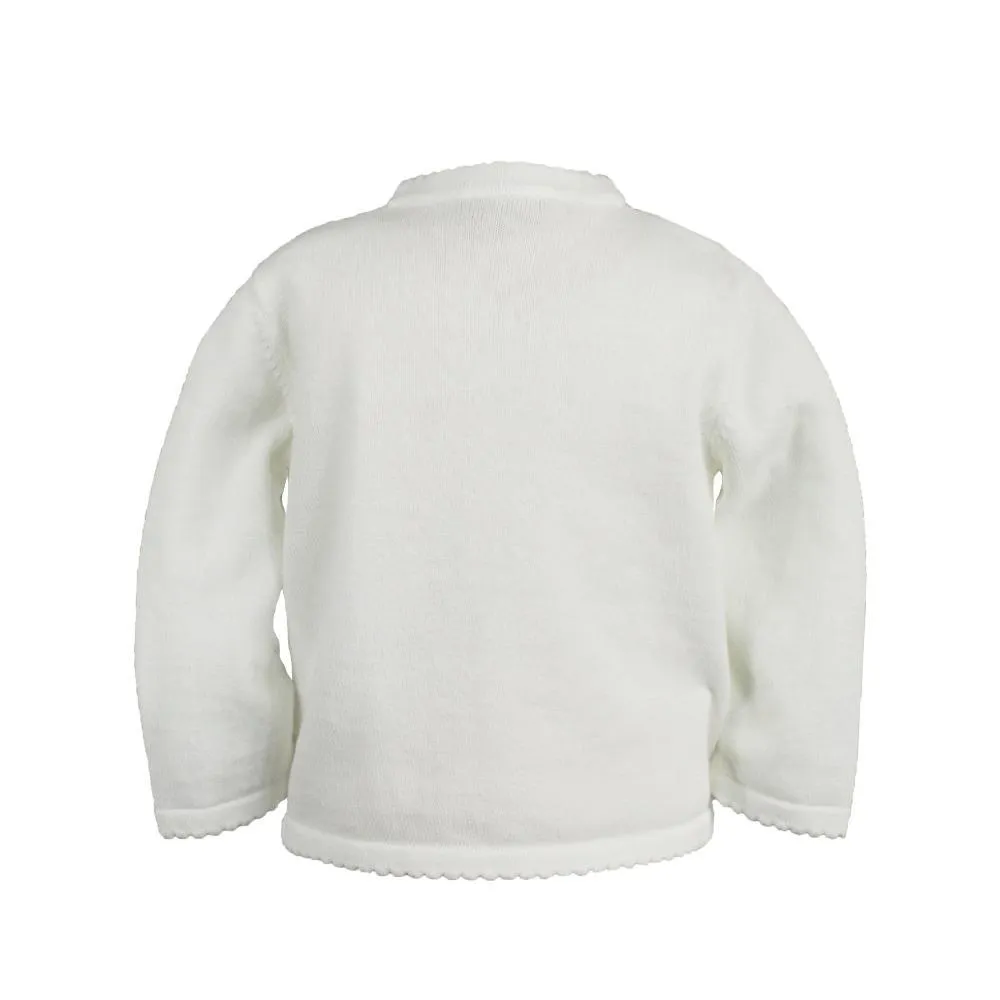 Scalloped Edge Cardigan Sweater